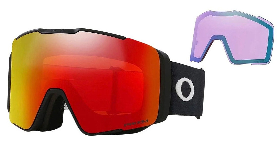 горнолыжные очки  Oakley Line Miner PRO L - Matte Black/Prizm Torch & Prizm Iced