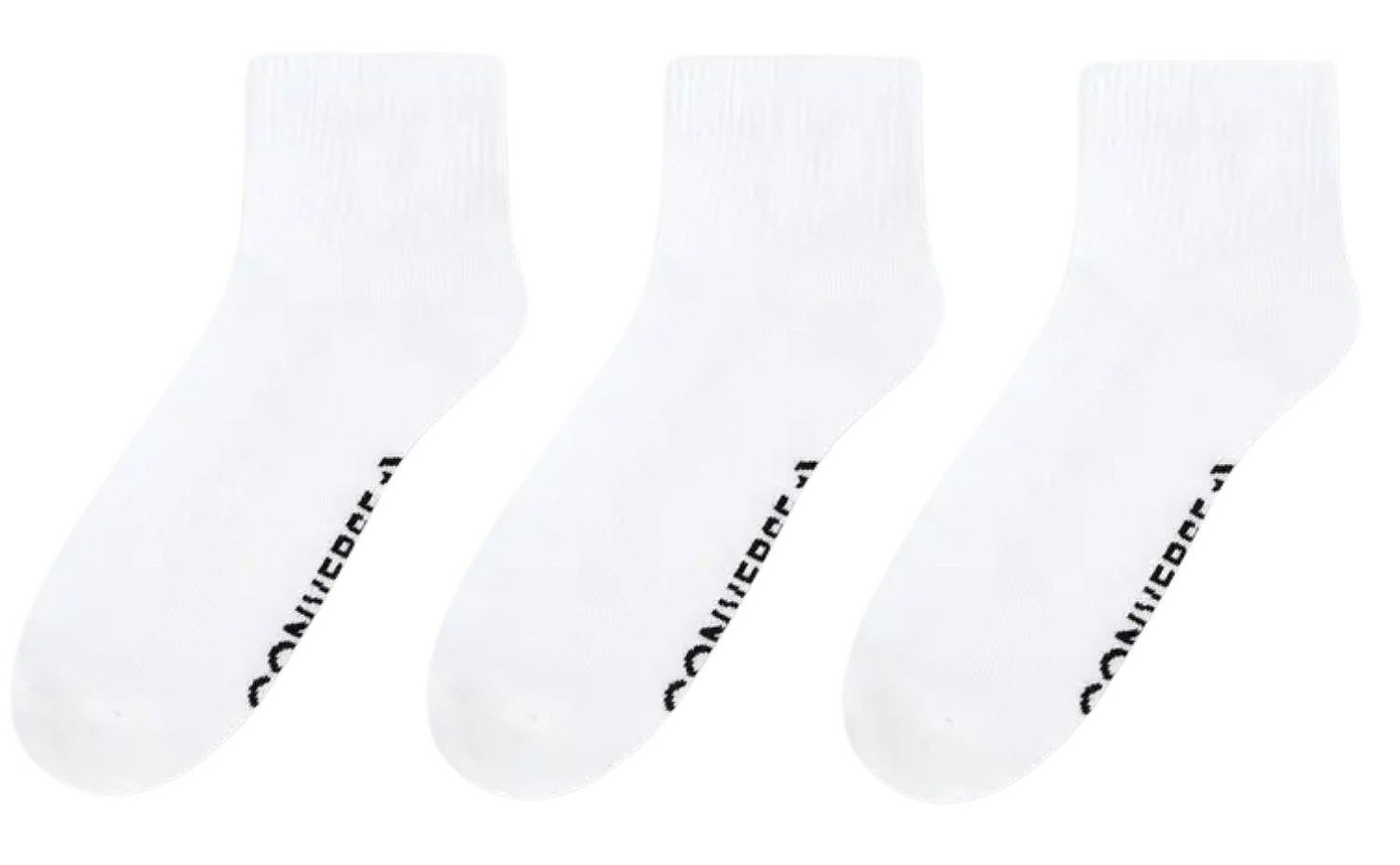 calcetines Converse Wordmark Quarter 3 Pack - MC0519/White
