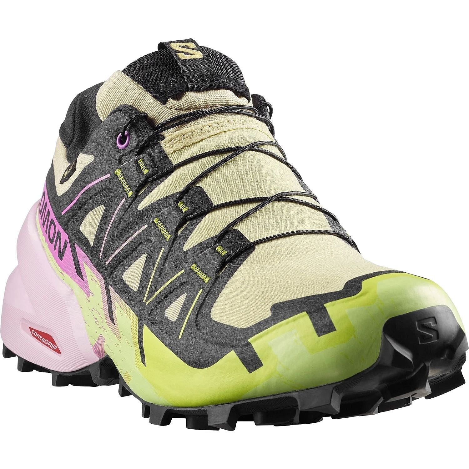 boty Salomon Speedcross 6 GTX W - Bog/Dawn Pink/Acid Lime