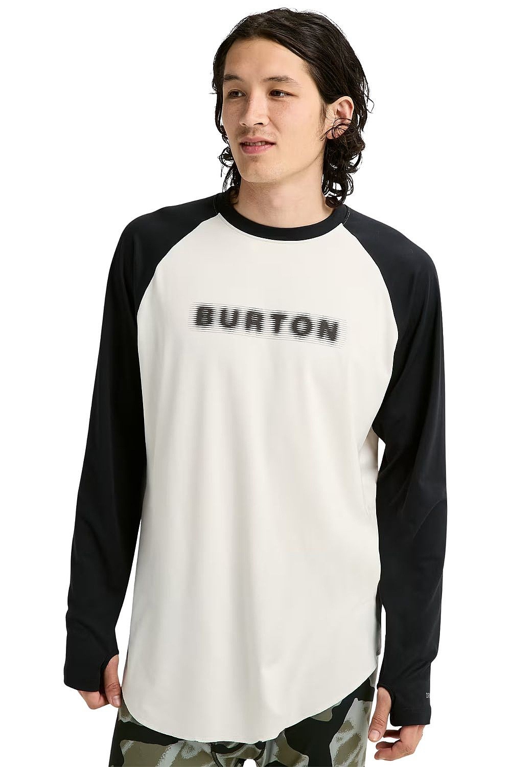 tričko Burton Roadie Base Layer Tech LS - Stout White/True Black