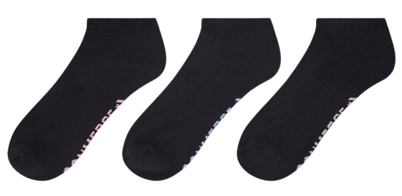 носки Converse Wordmark Low 3 Pack - WC0707/Black - women´s