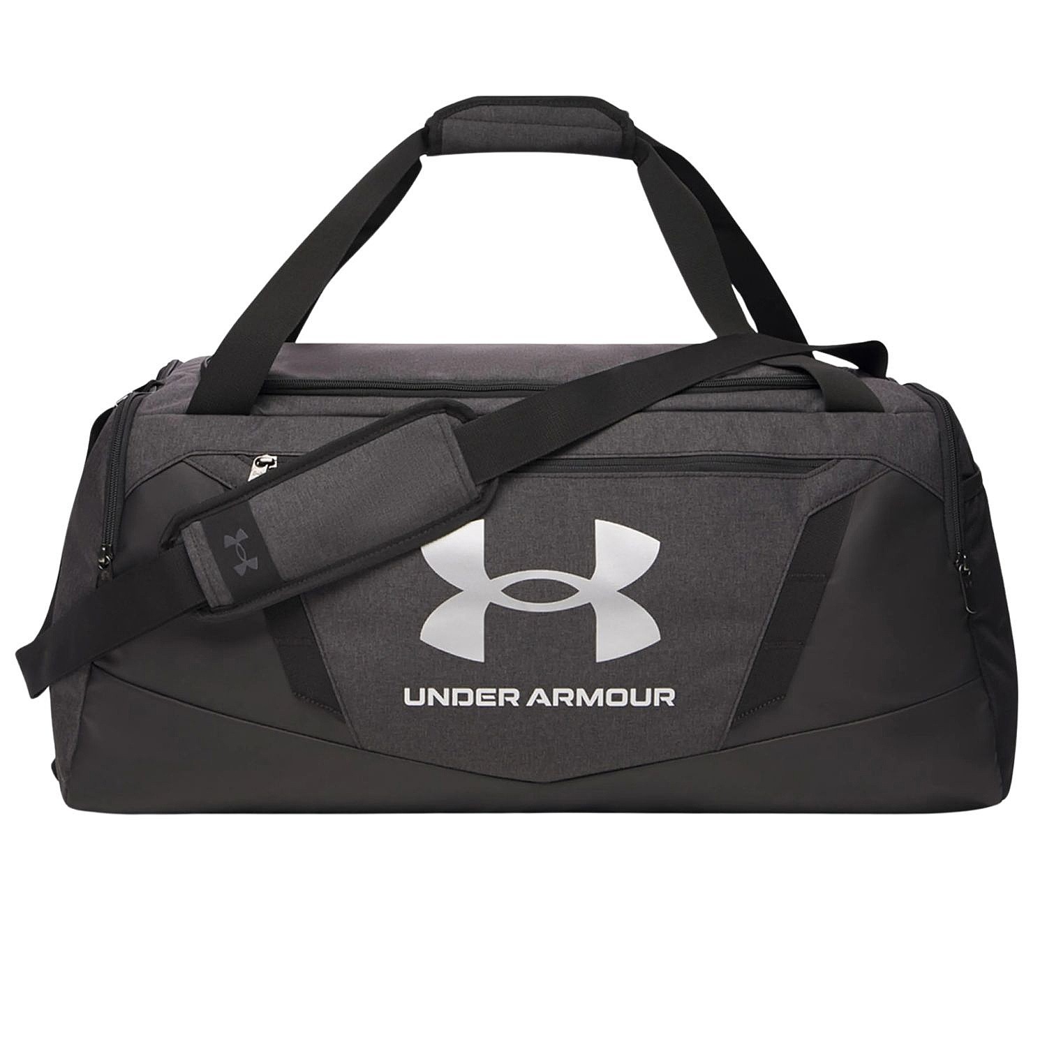 taška Under Armour Undeniable 5.0 MD Duffel - Black Medium Heather/Black/Metallic Silver