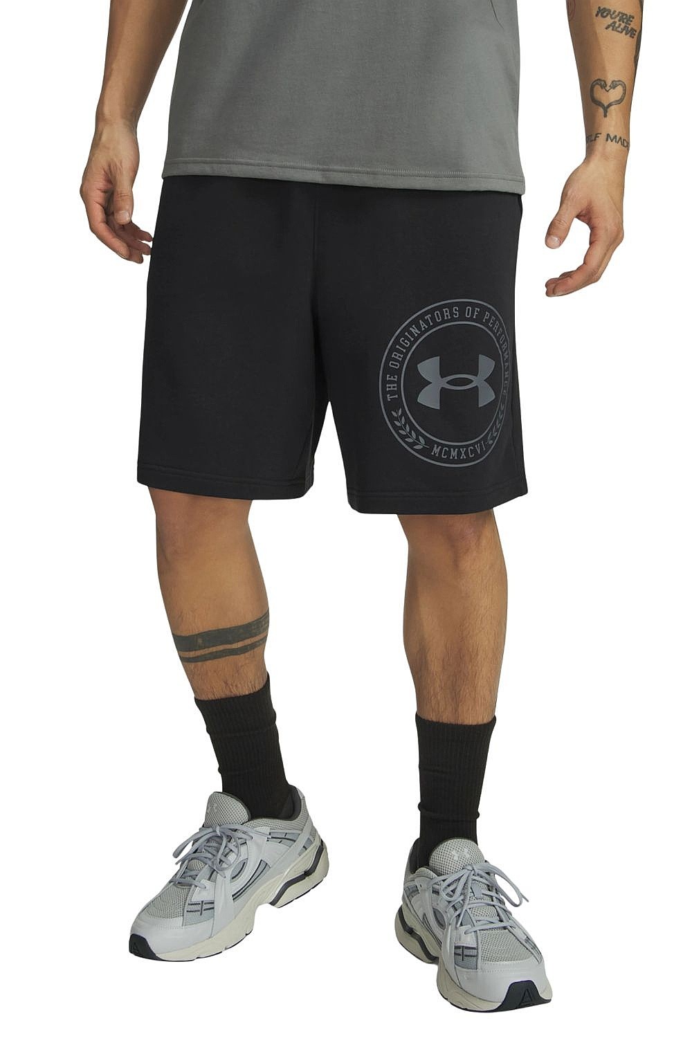 sort Under Armour Rival Lightweight Graphic - Black - men´s