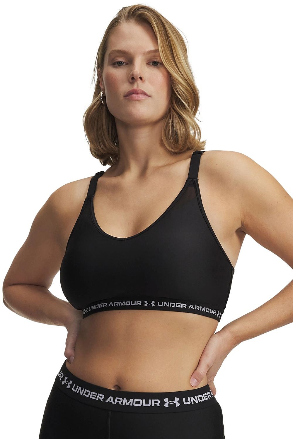 бюстгальтер Under Armour Crossback Low - Ultimate Black/White - women´s