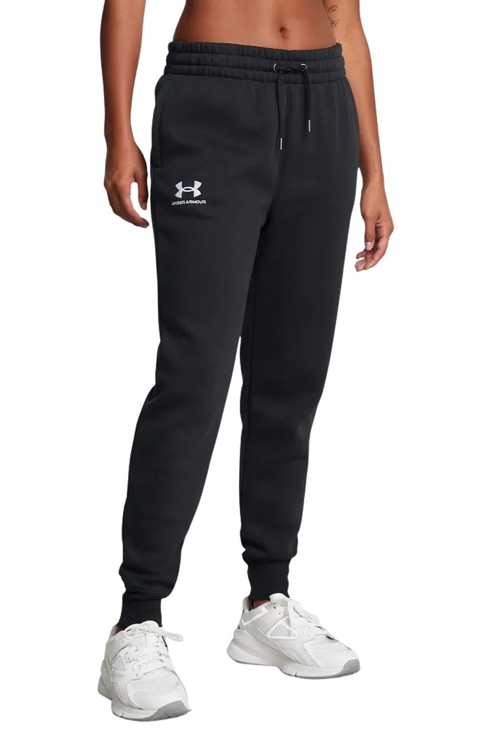 tepláky Under Armour Icon Fleece Jogger - Black/White - women´s