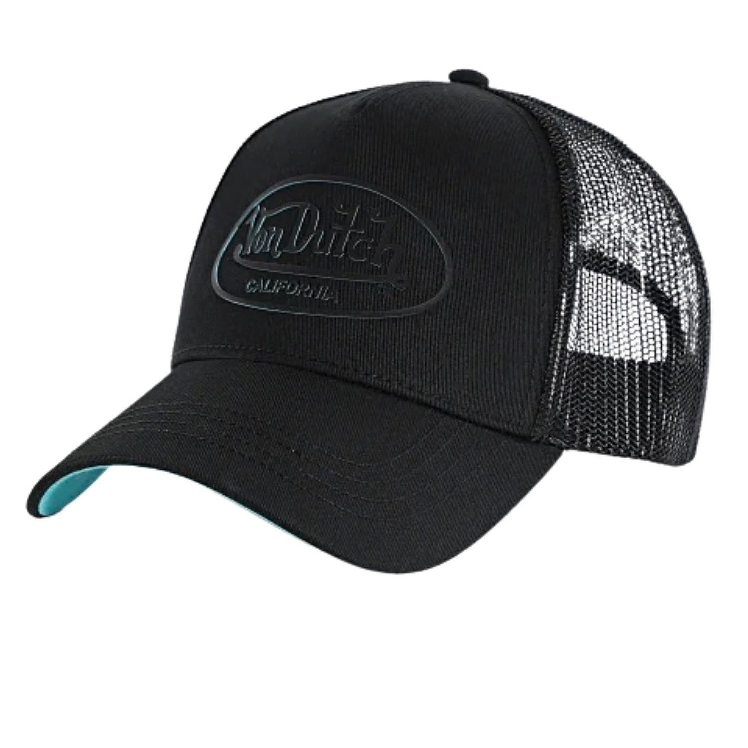 gorra con visera Von Dutch Log Trucker - Black/Turquoise