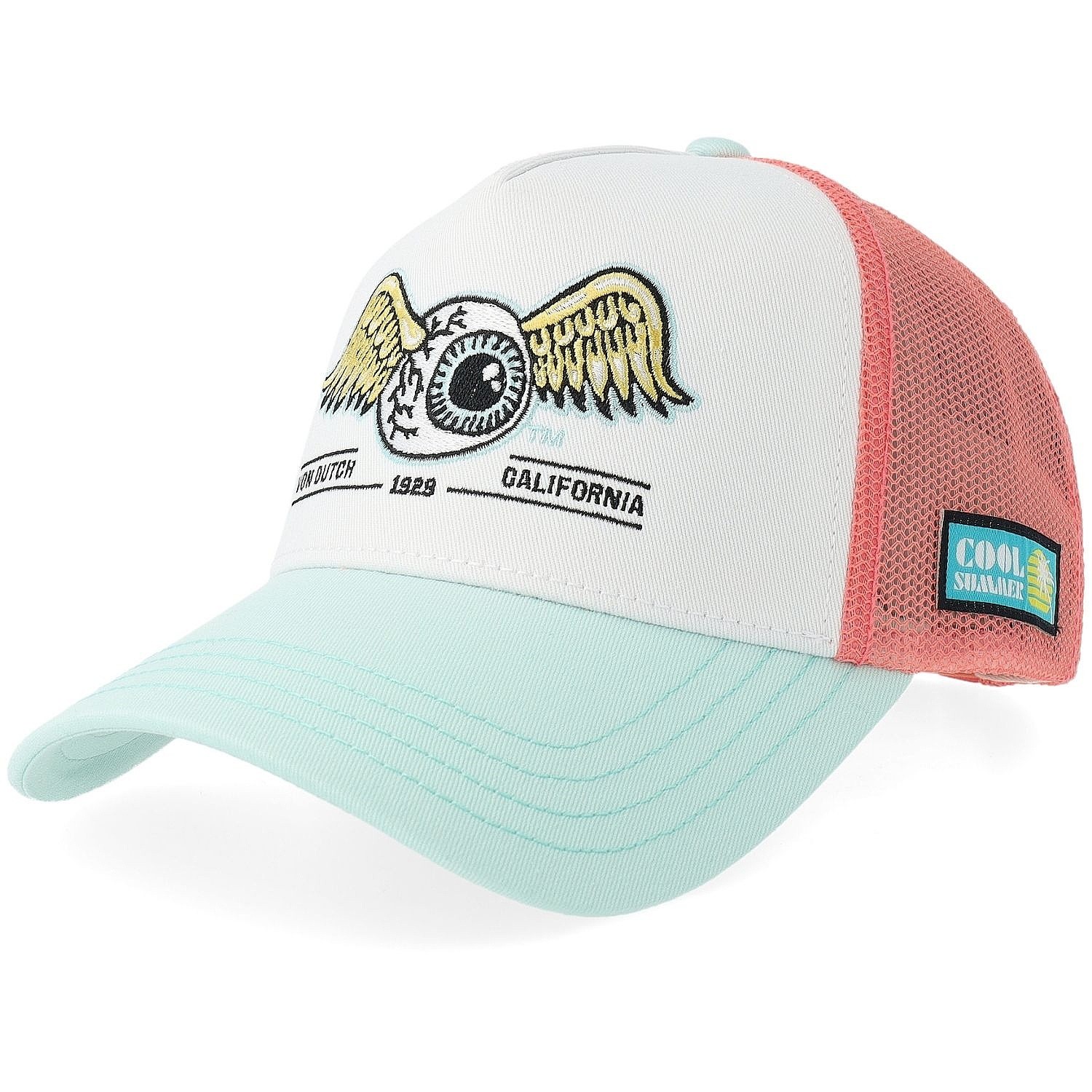 кепка Von Dutch Cool Summer Trucker - Surf 14/White/Mint/Salmon