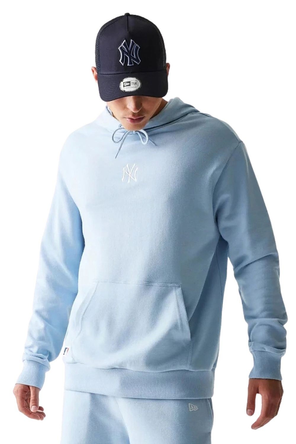 mikina New Era Midi LE Oversize Hoodie FT MLB New York Yankees - Soft Blue - men´s