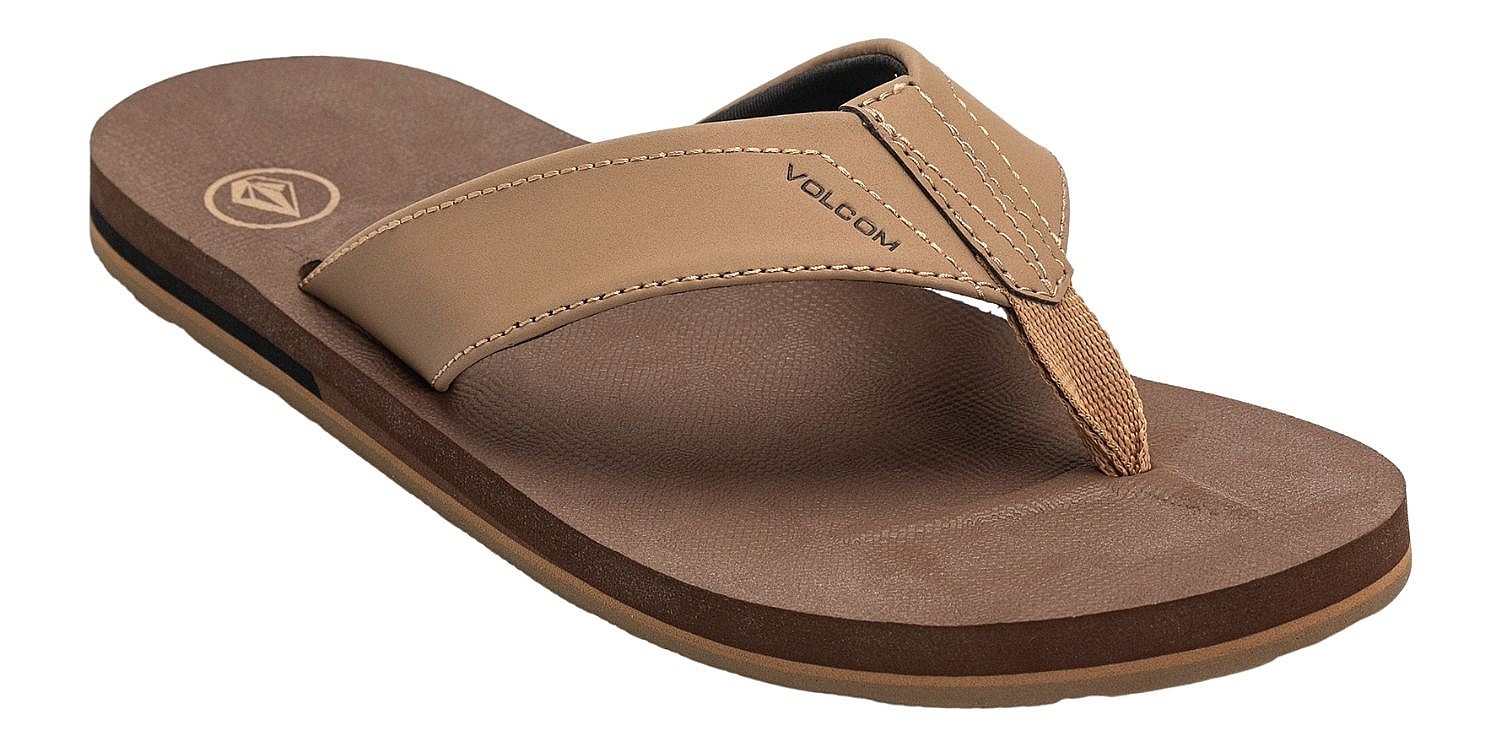 žabky Volcom Victor - Brown Khaki