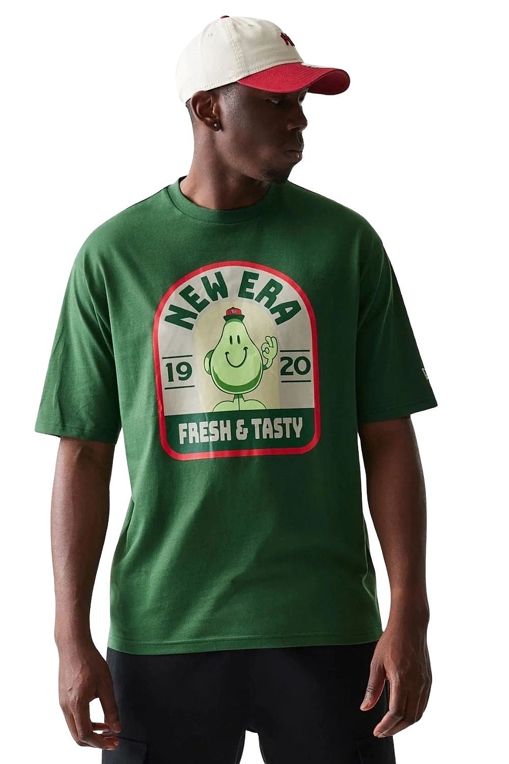 camisa New Era Fruit Graphic Oversized - Cilantro Green