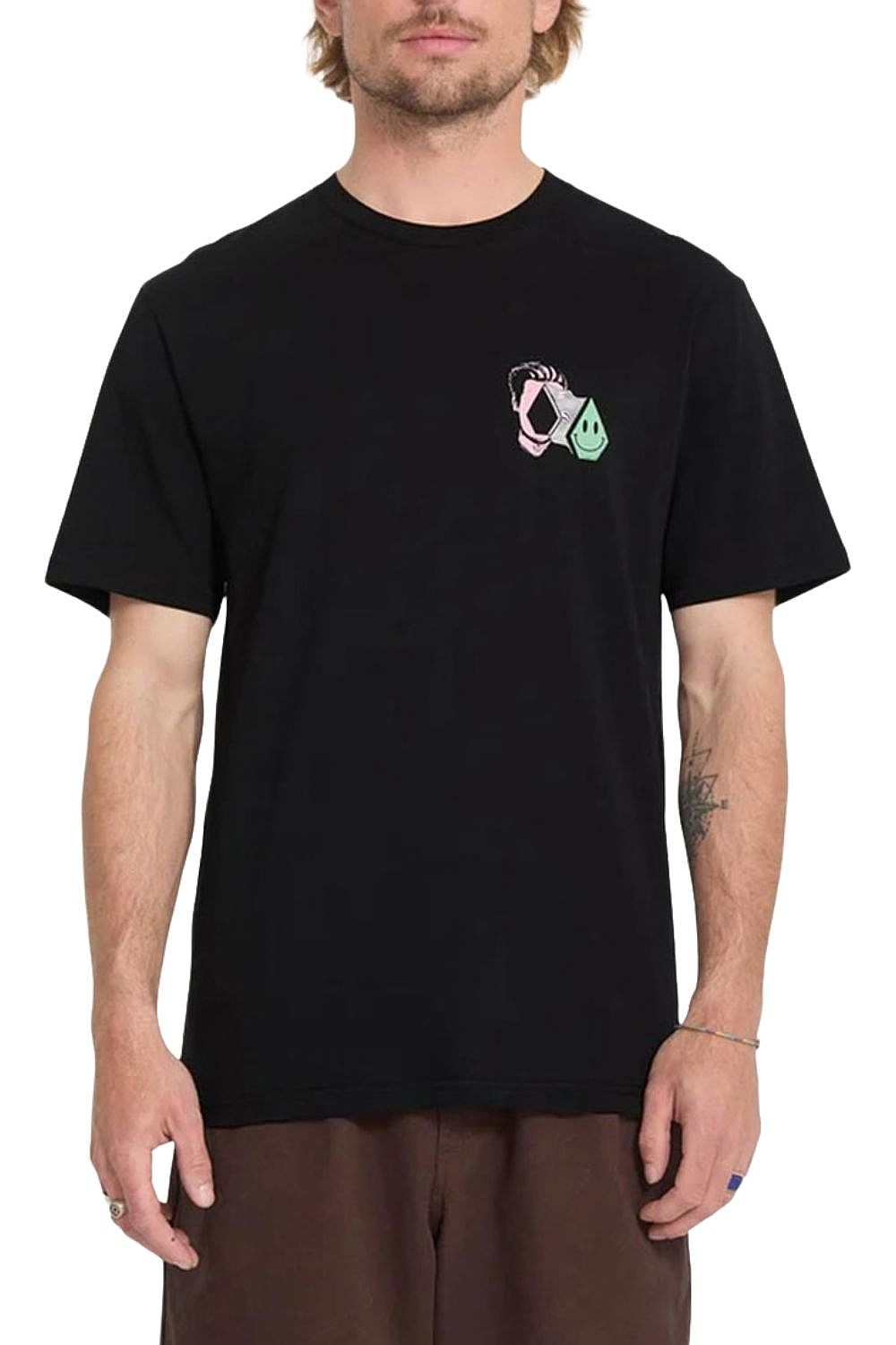 póló Volcom Aura Basic - Black - men´s