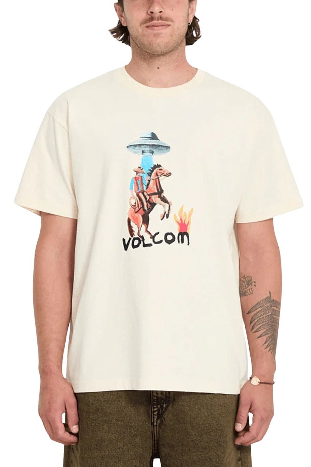 tričko Volcom Fa Mickey Mason 1 - Dirty White
