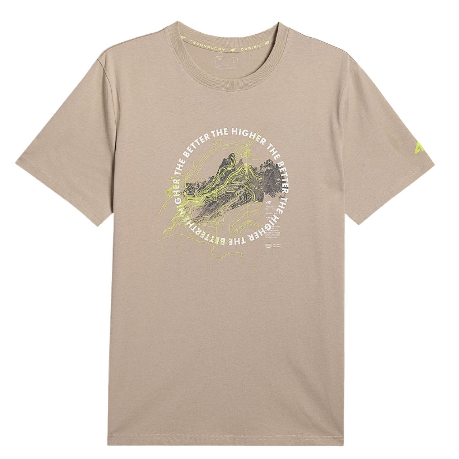 tričko 4F 4FWSS26TTSHM2822 - 83S/Beige - men´s