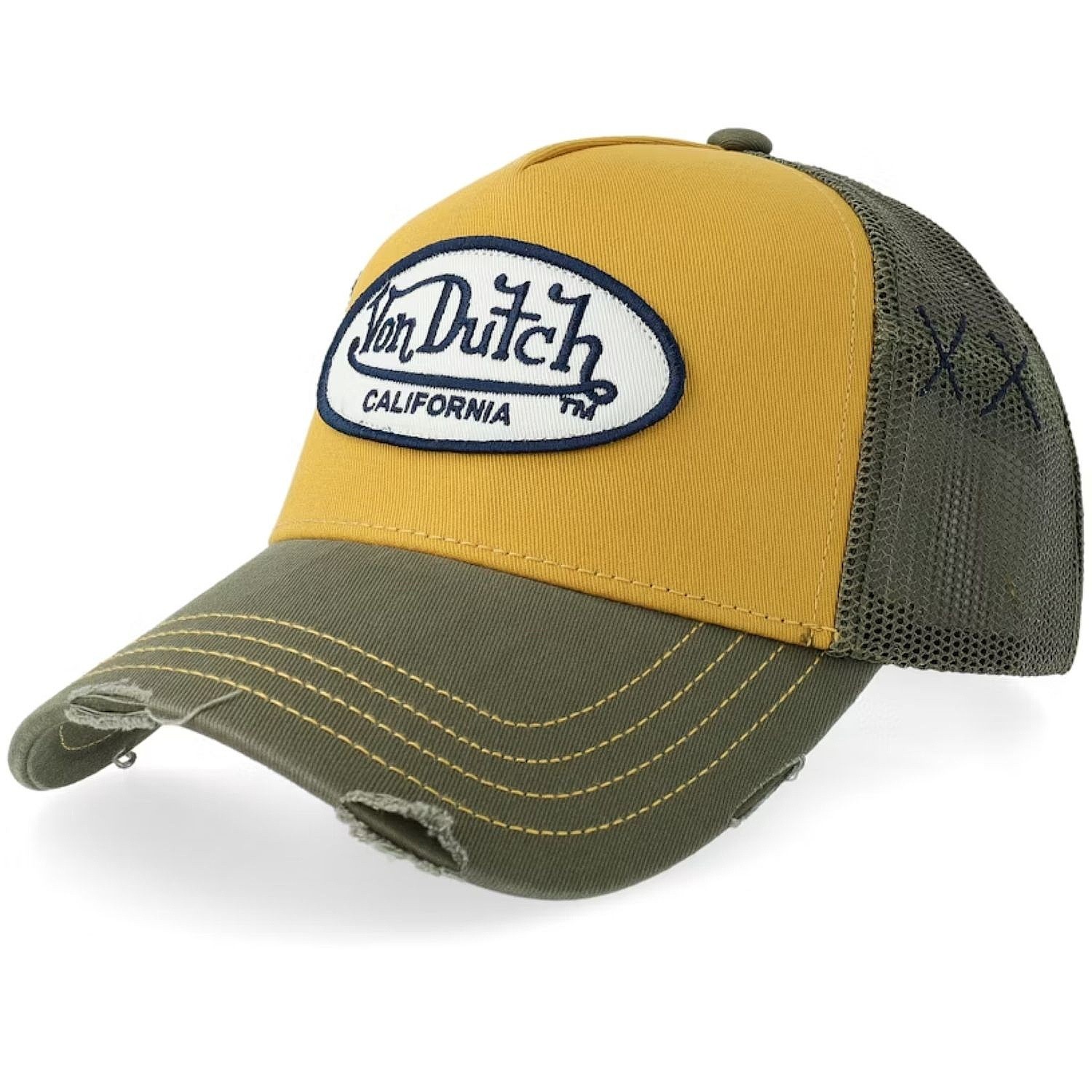 kšiltovka Von Dutch Used Trucker - Khaki/Apricot