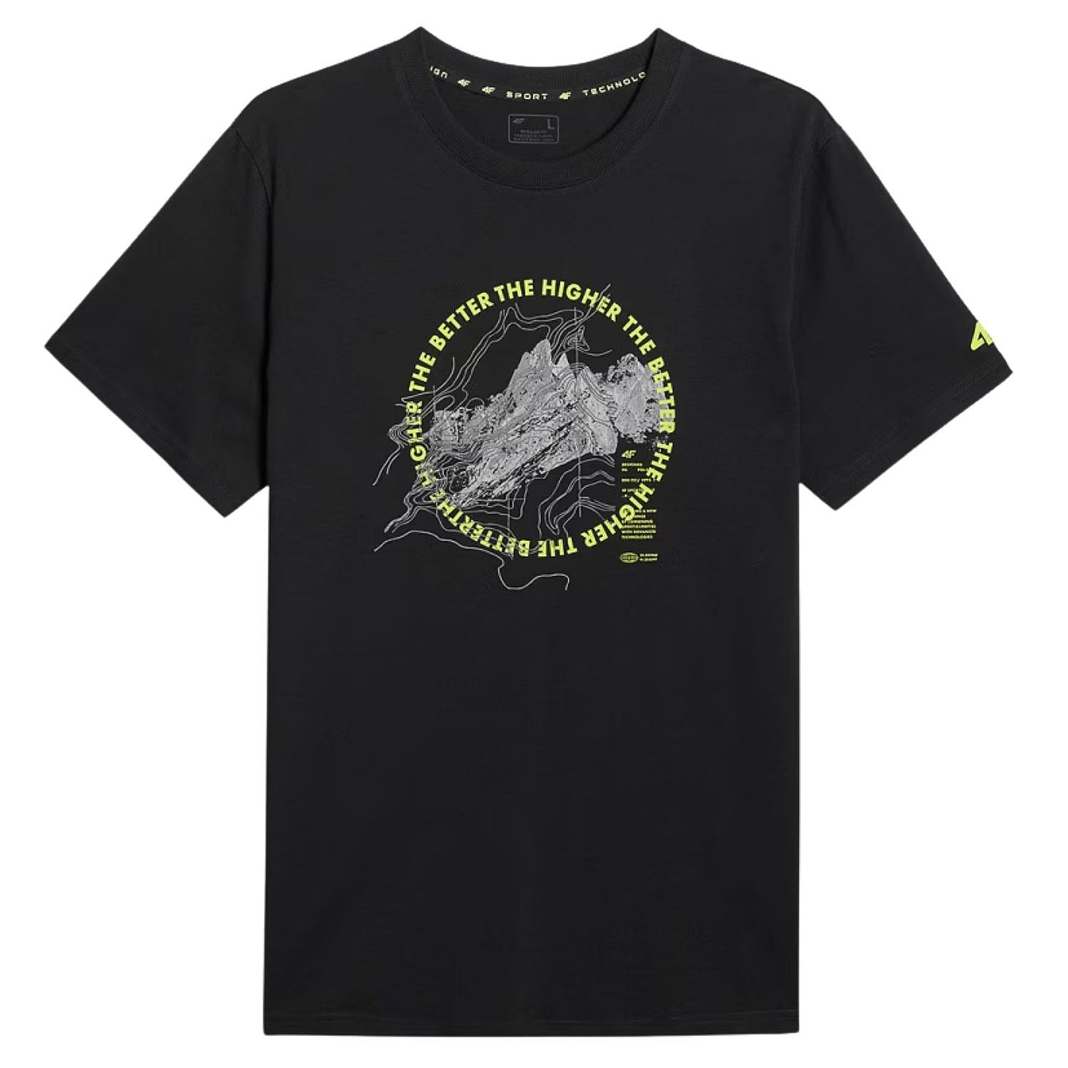 T-shirt 4F 4FWSS26TTSHM2822 - 20S/Deep Black - men´s