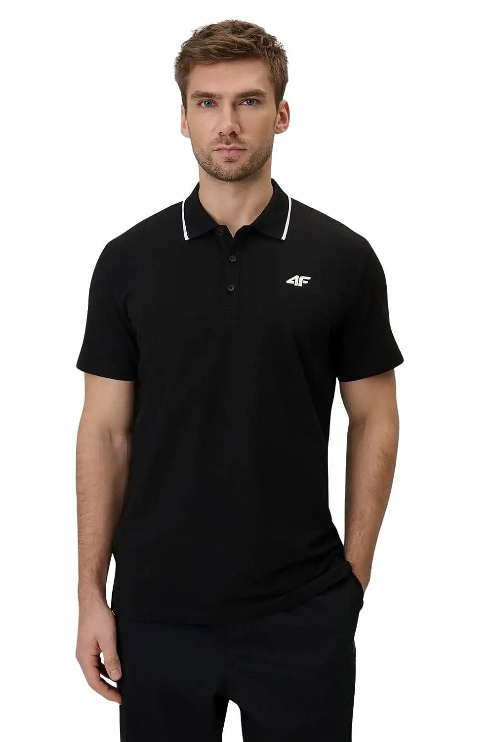 tričko 4F 4FWMM00TPTSM0773 Polo - 20S/Deep Black