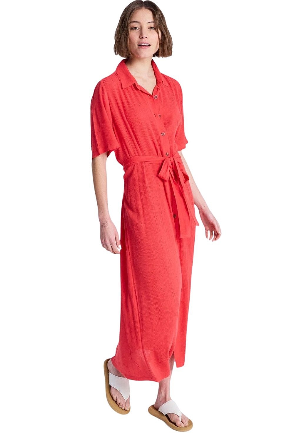 klänning Roxy Island Escape Solid - RMZ0/Hibiscus - women´s