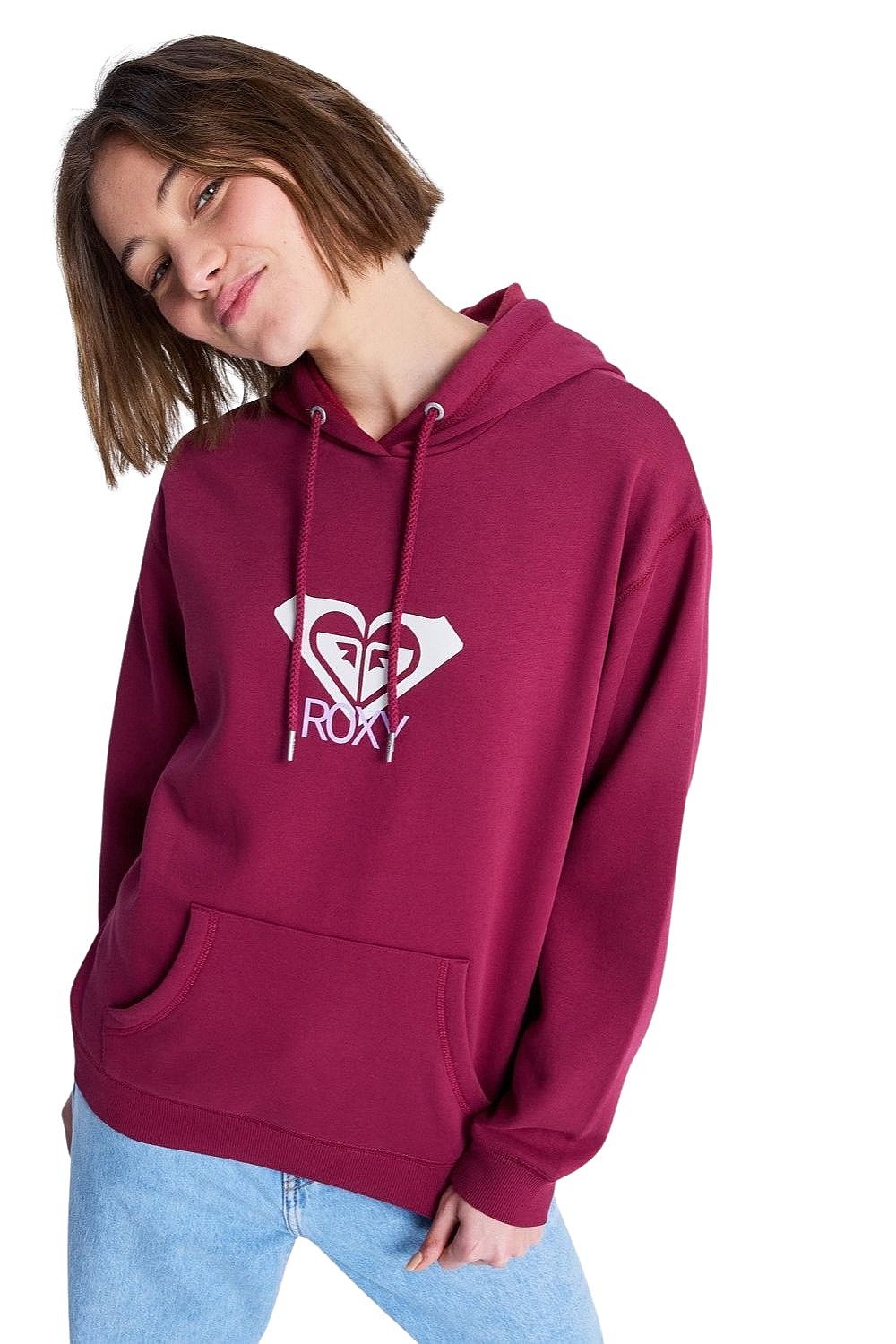 Sweatshirt Roxy Surf Stoked Hoodie Brushed Art - RRM0/Rhododendron - women´s