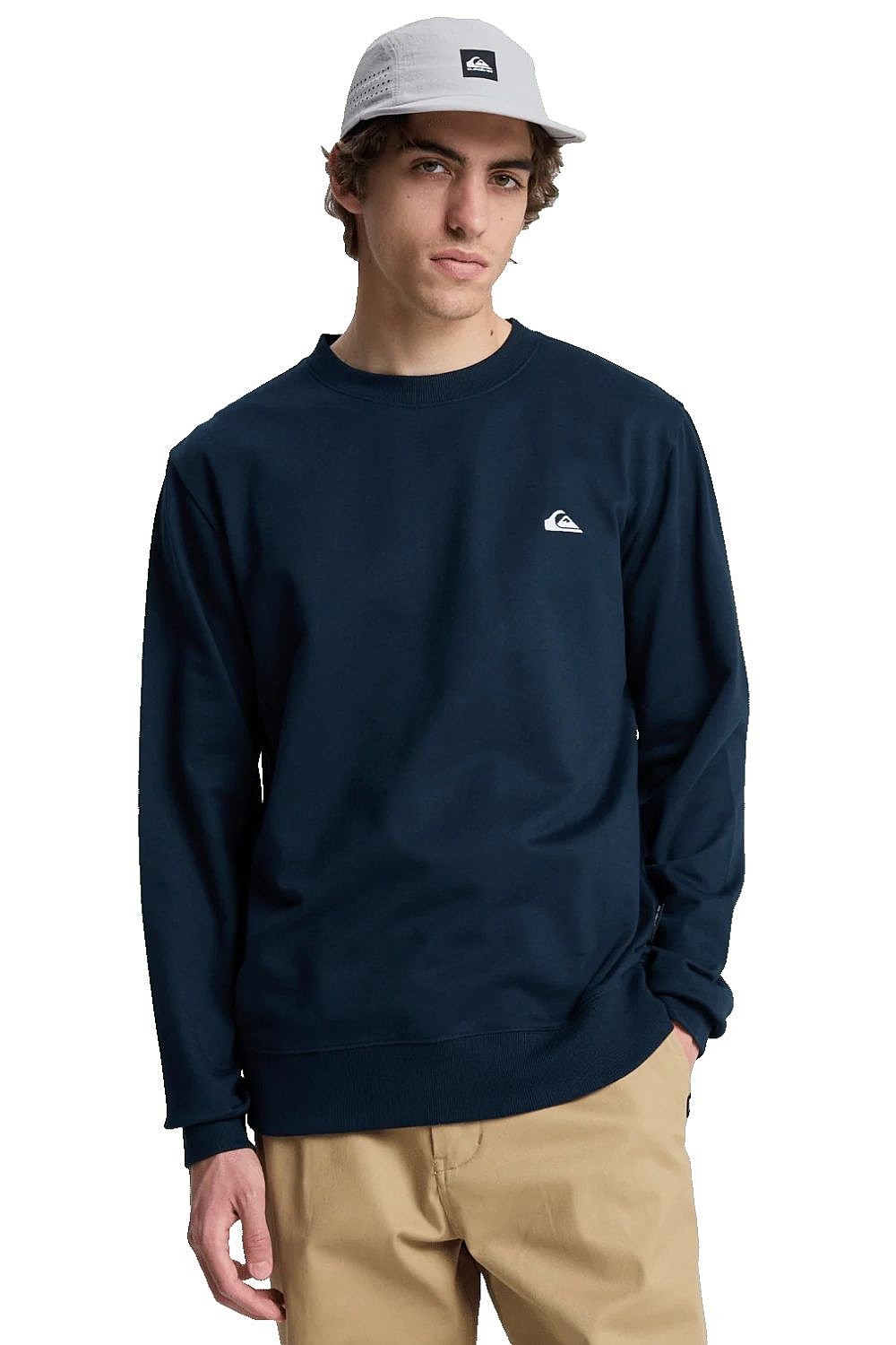 camisola Quiksilver Basic Crew - KTP0/Dark Navy - men´s