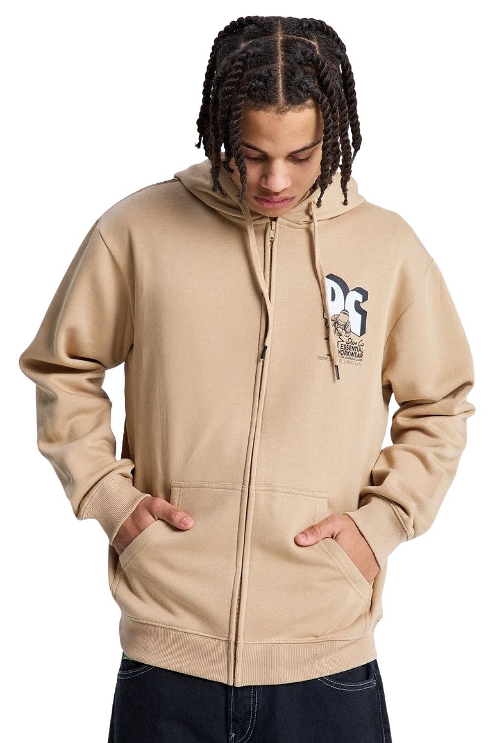 sweater DC Anodized Zip - CJZ0/Incense - men´s