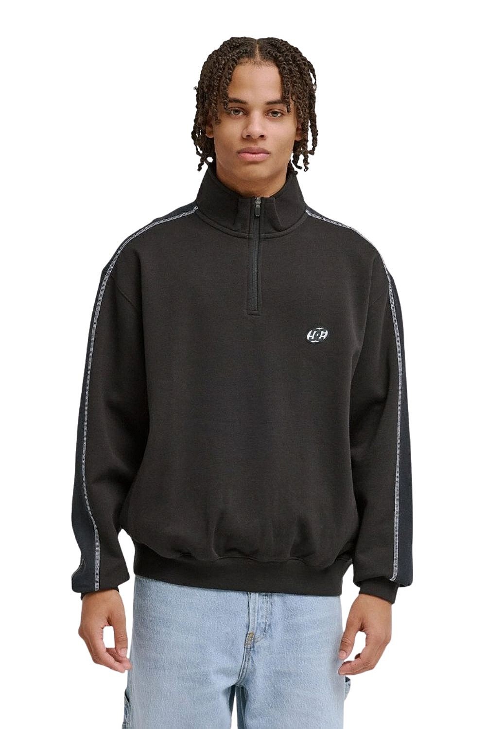 mikina DC Flow Down 1/4 Zip - KVJ0/Black