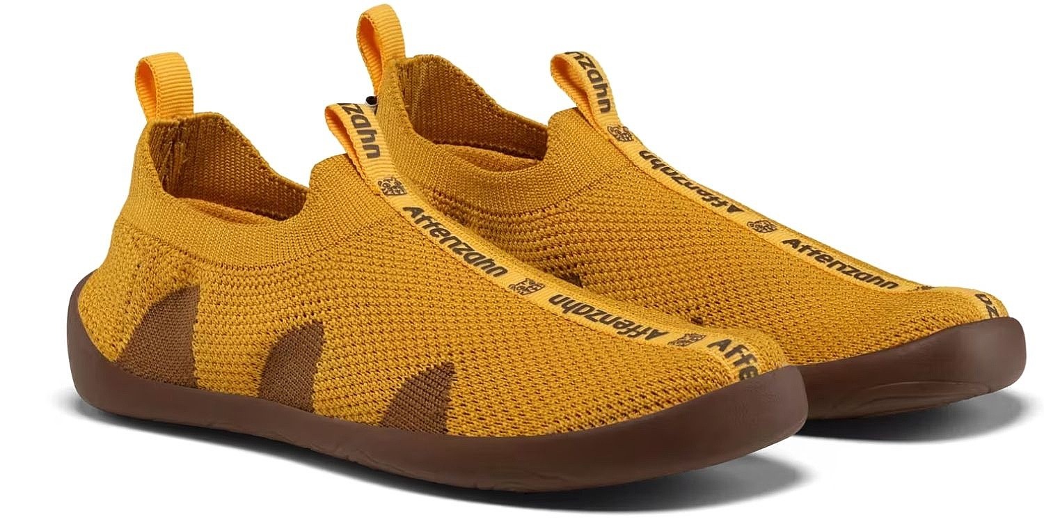 topánky Affenzahn Slipper Knit Flinky Tiger - Yellow - kid´s