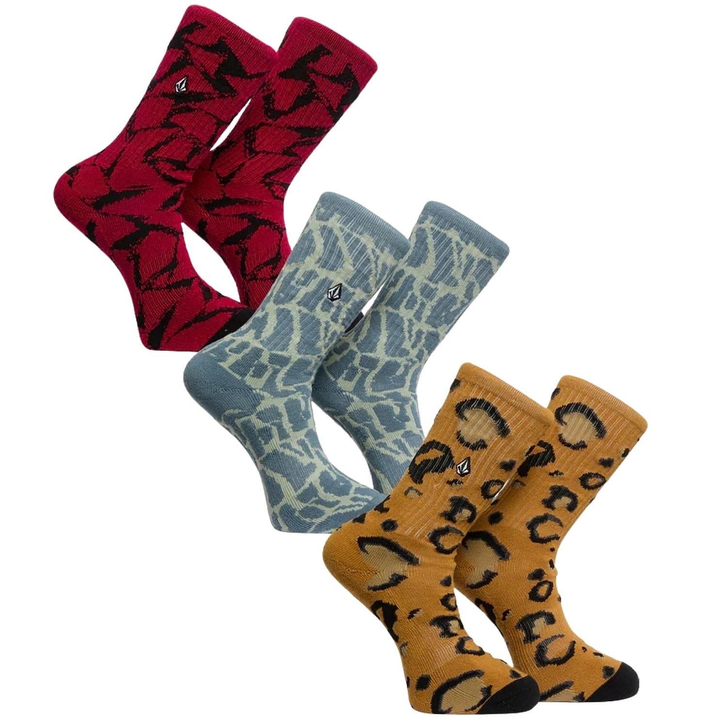 ponožky Volcom Print Mixer 2 3 Pack - Mix