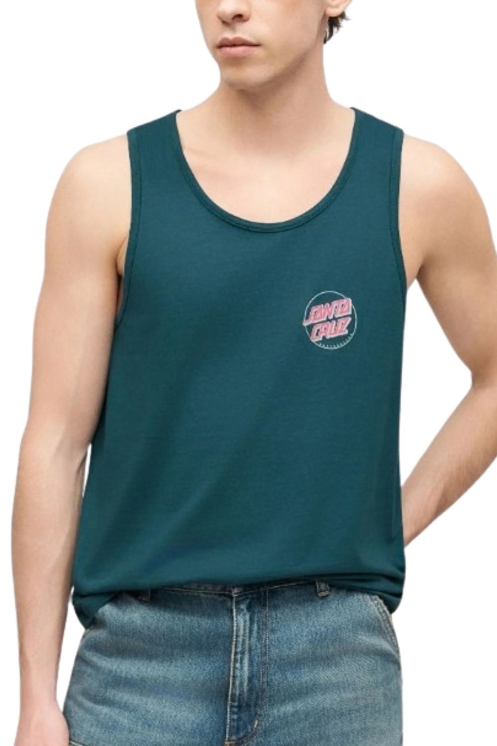 top Santa Cruz Partial Dot Vest - Teal - men´s