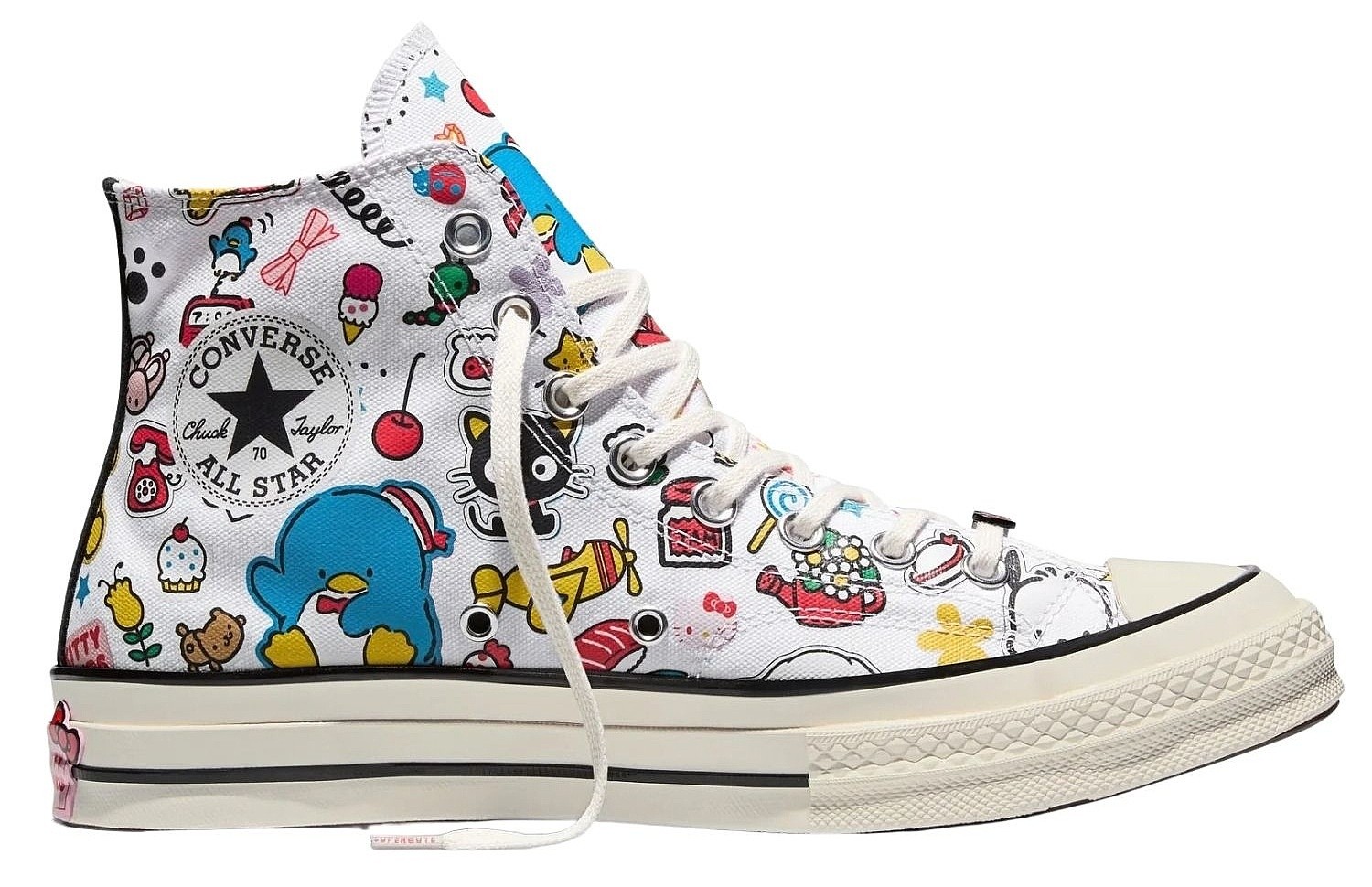 buty Converse Chuck 70 Converse x Hello Kitty And Friends Hi - A17696/White/Pink/Green