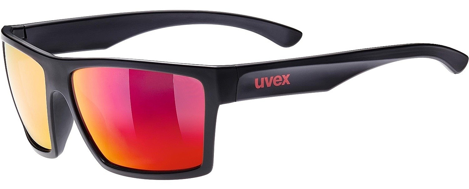 glasses Uvex LGL 29 - Black Mat/Mirror Red