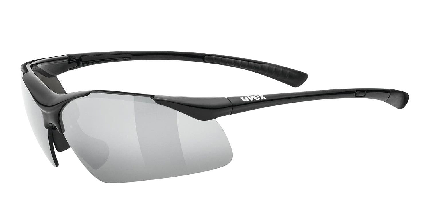des lunettes Uvex Sportstyle 223 - Black/Litemirror Silver