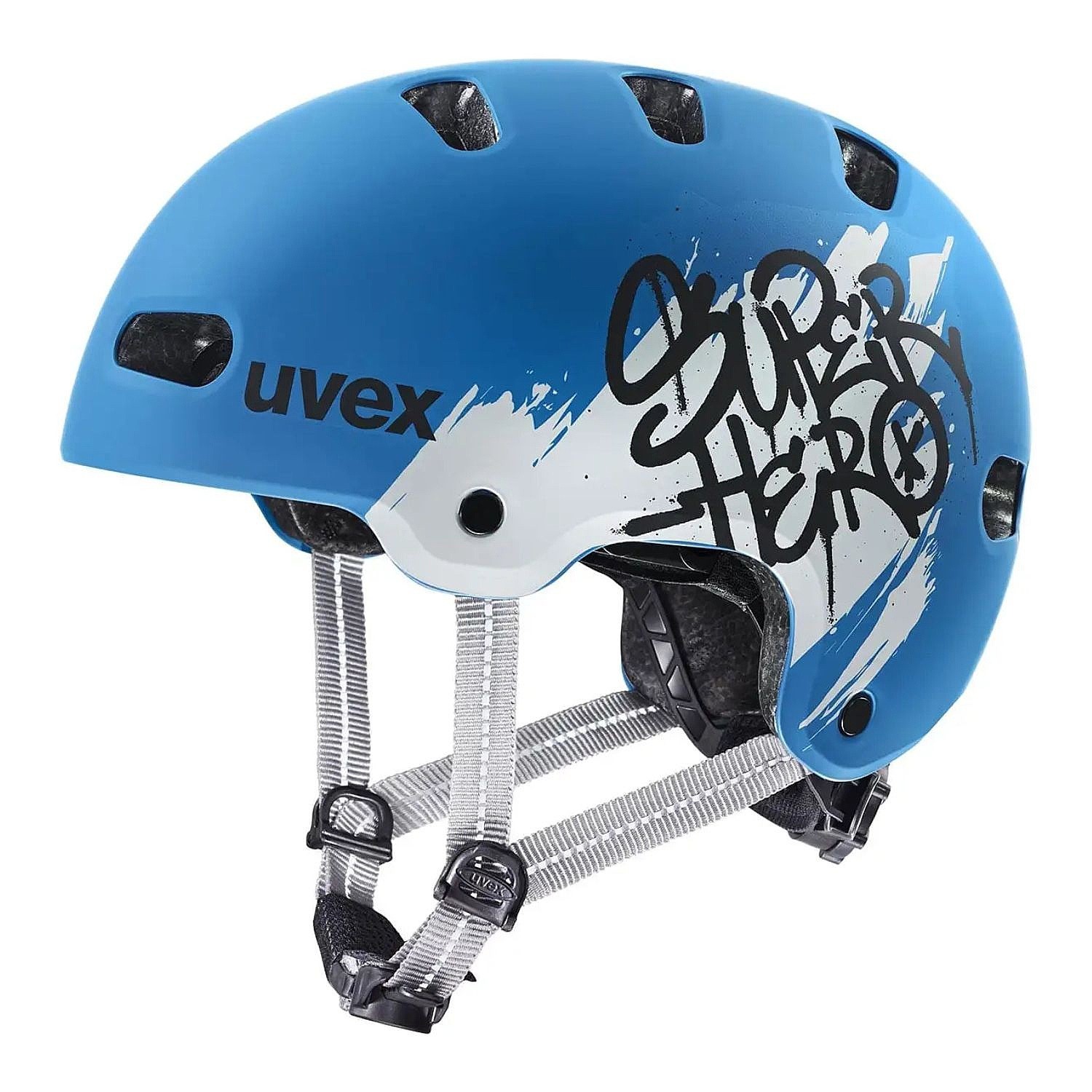 Helm Uvex Kid 4 Style - Super Hero Blue Matt - boy´s