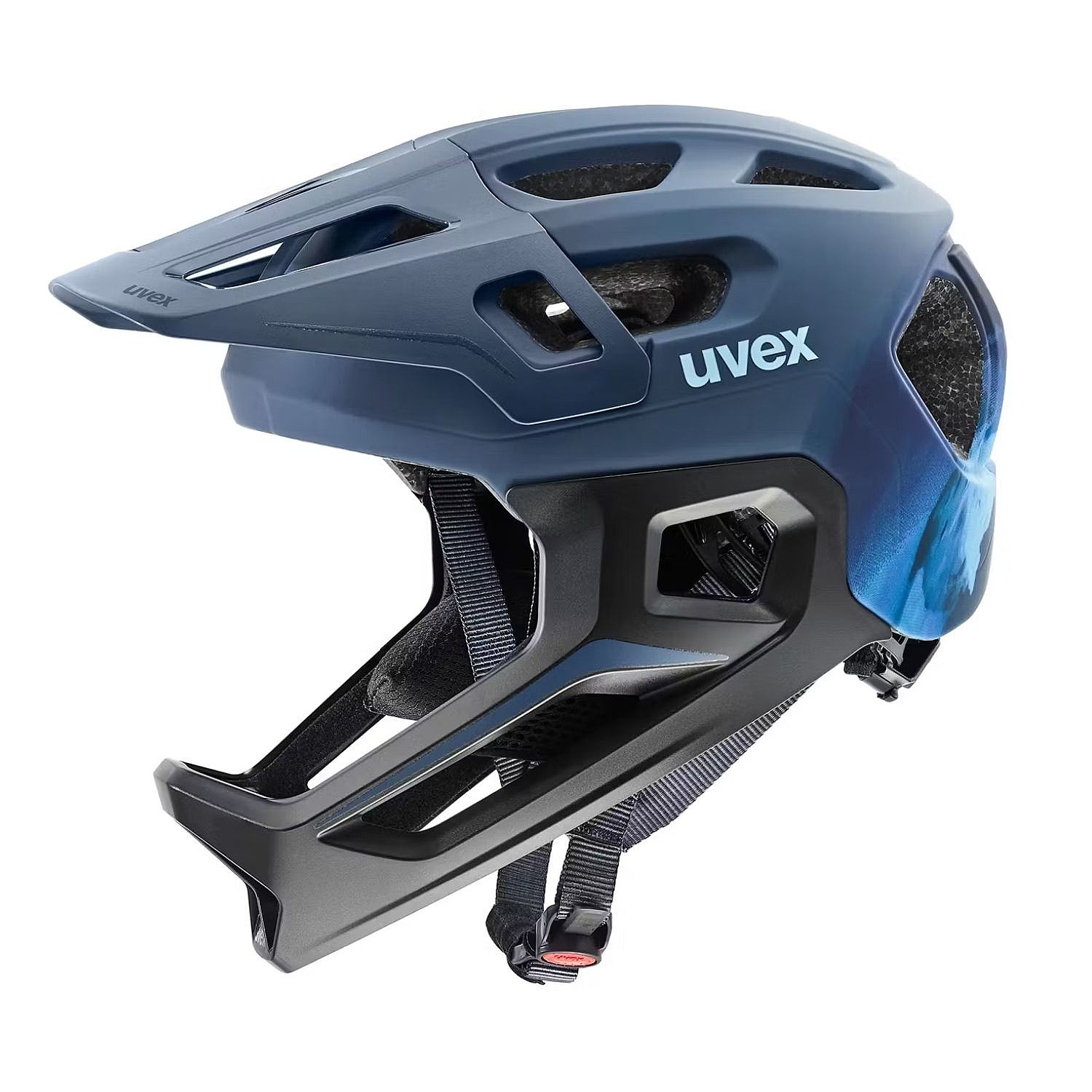 capacete Uvex React Jr. Fullface - Dusk Blue Matt - unisex junior
