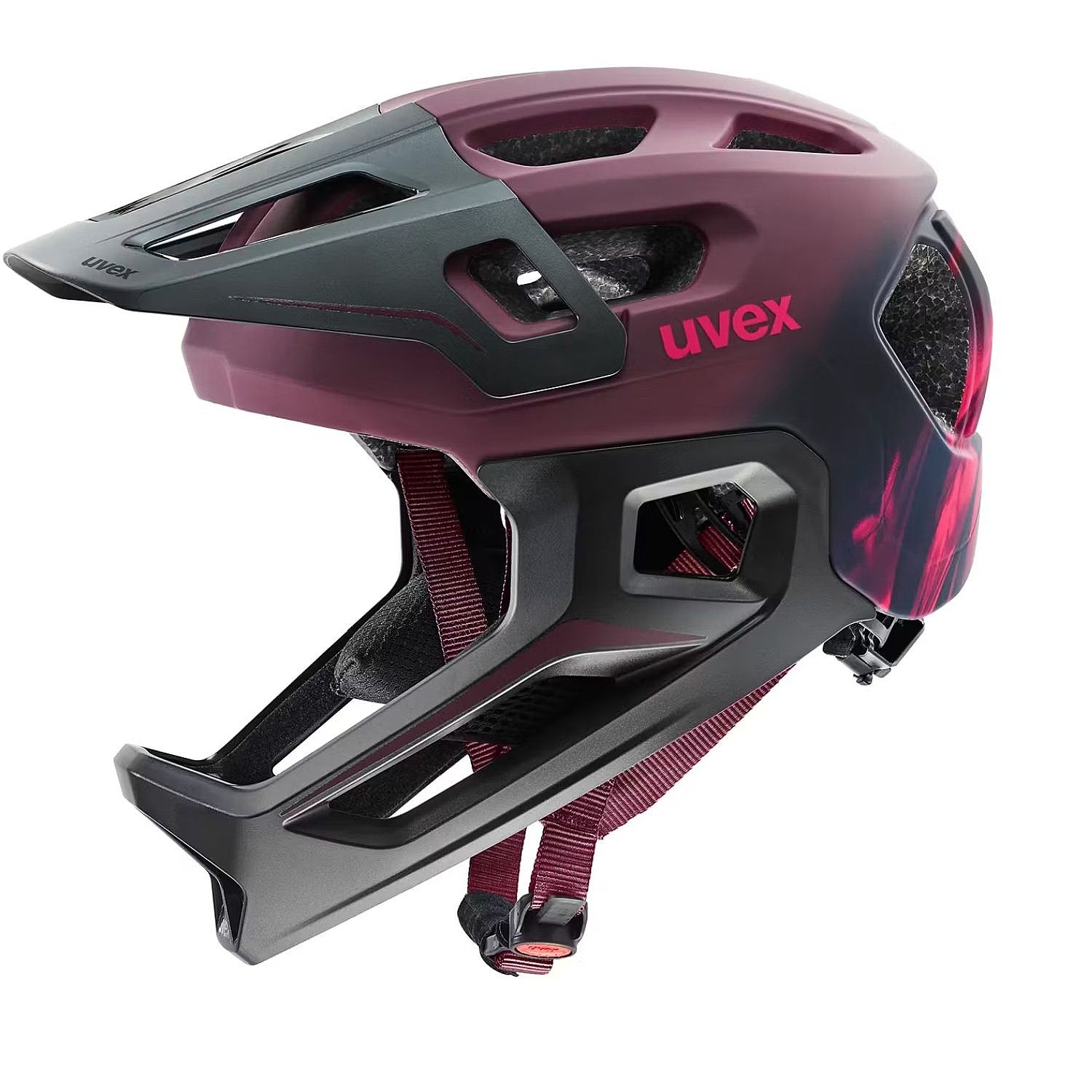 casco Uvex React Jr. Fullface - Cranberry Matt - unisex junior
