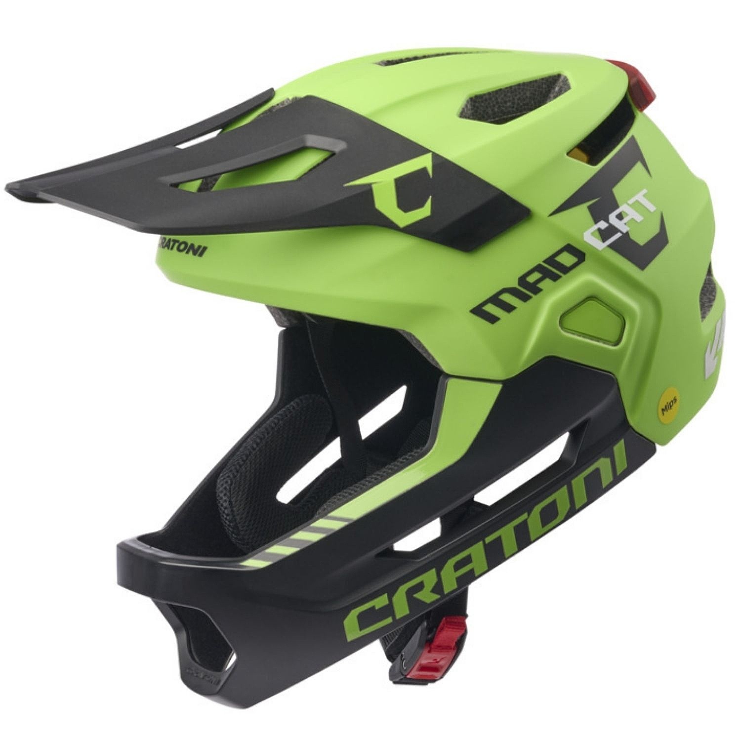 casco Cratoni MadCat Mips - Lime/Black Matt - unisex junior