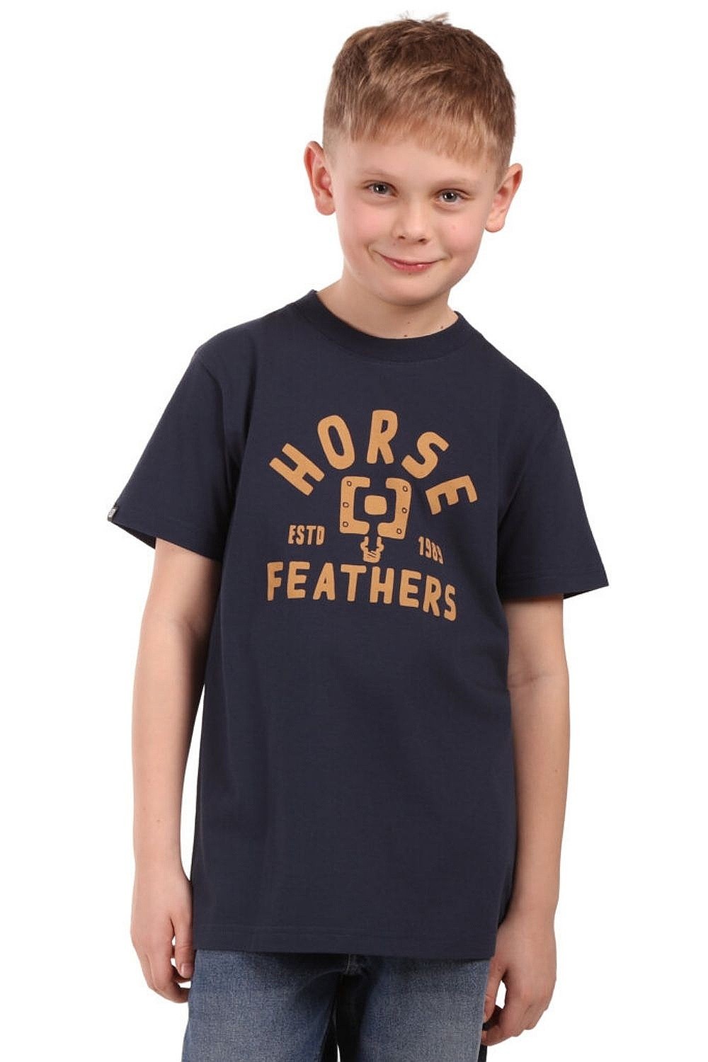 tričko Horsefeathers Pedal - Indigo - unisex junior