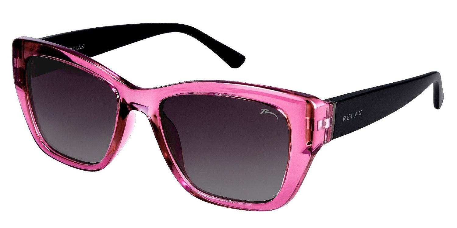 okulary Relax Zara - R0378A/Gloss Pink Black/Grey Gradient - women´s