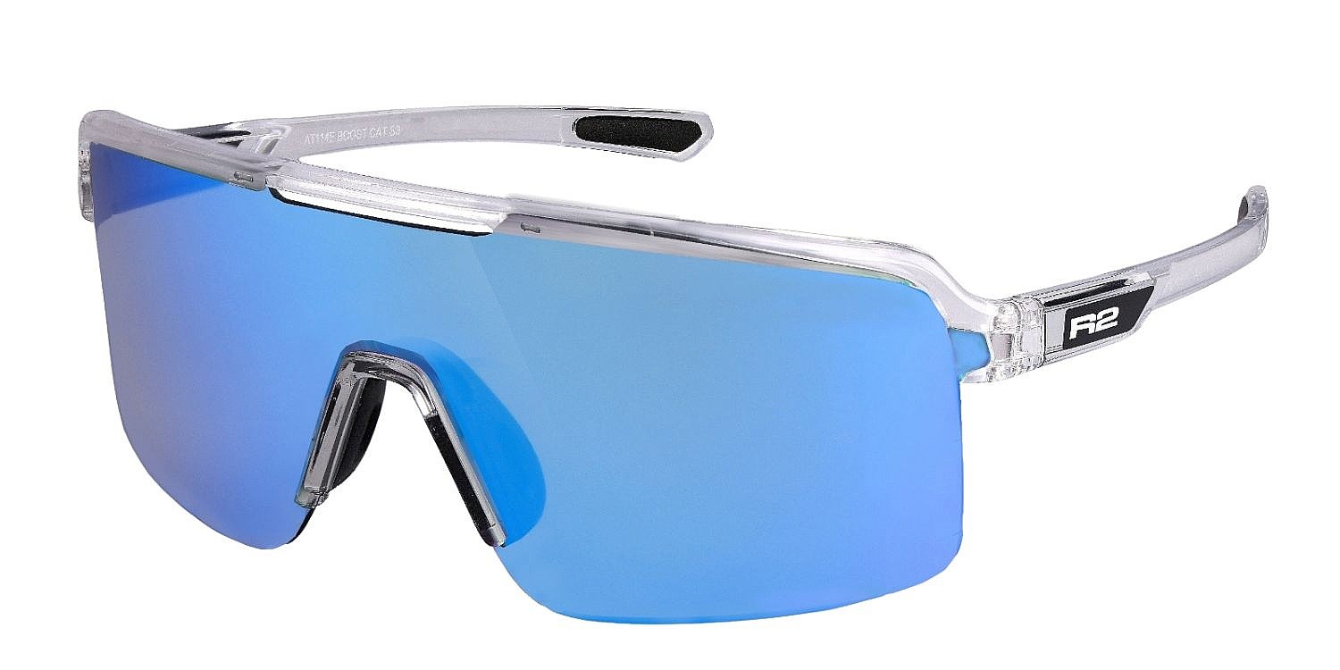 briller R2 Boost - AT114E/Crystal Clear Gloss/Ice Blue Chrome