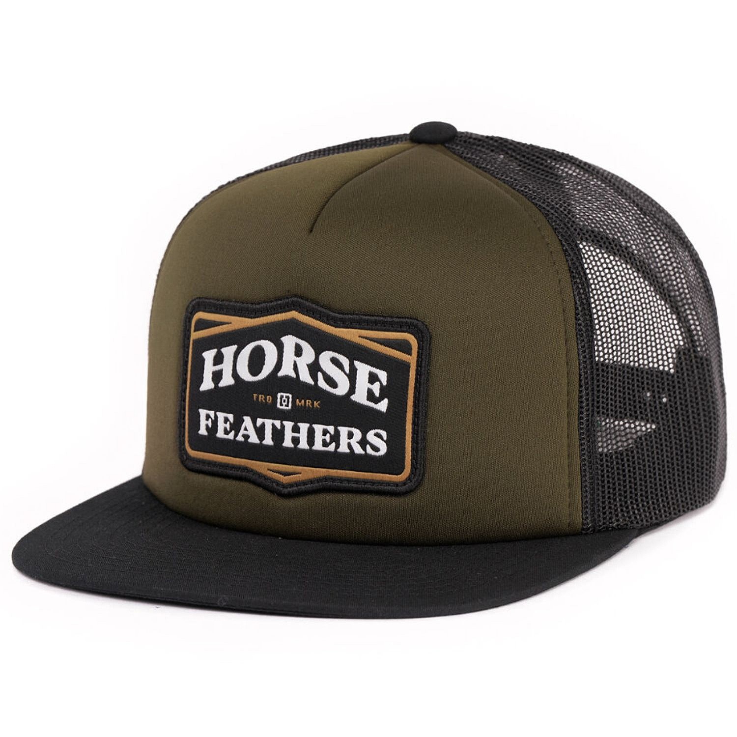 cap Horsefeathers Tex Trucker - Olive Night - men´s