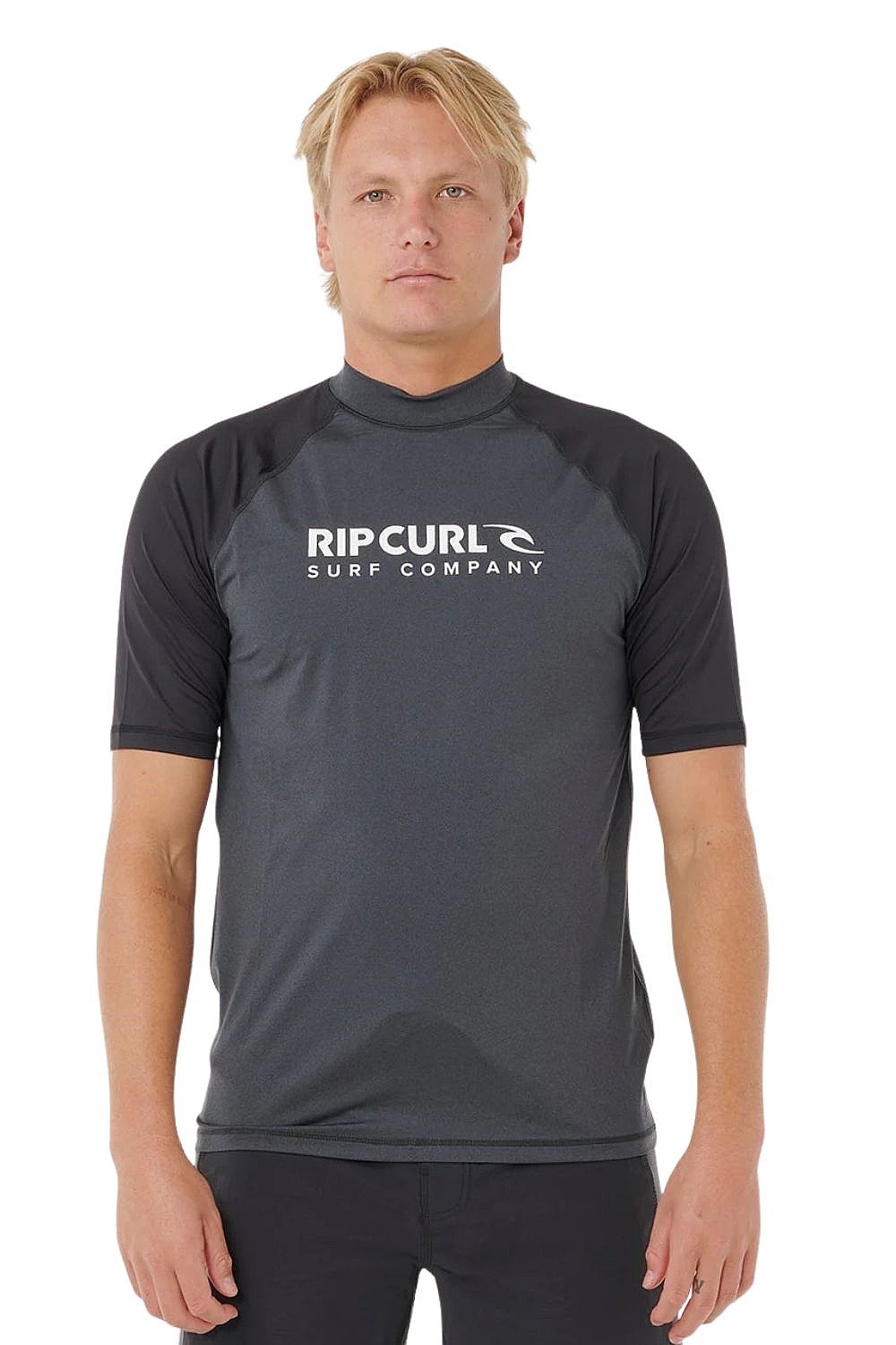 tricou Rip Curl Shock UPF - Black Marle - men´s