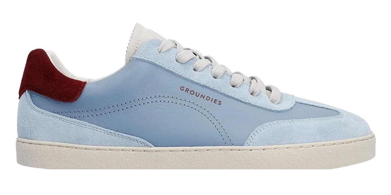 pantofi Groundies Panama - Sky Blue/Bordeaux
