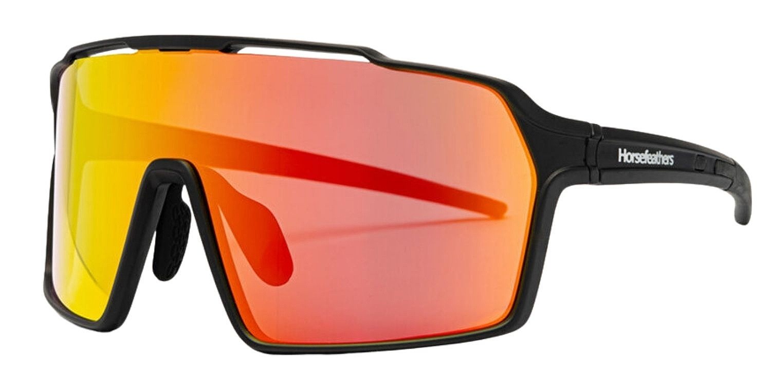 des lunettes Horsefeathers Neutron - Matt Black/Mirror Red - men´s