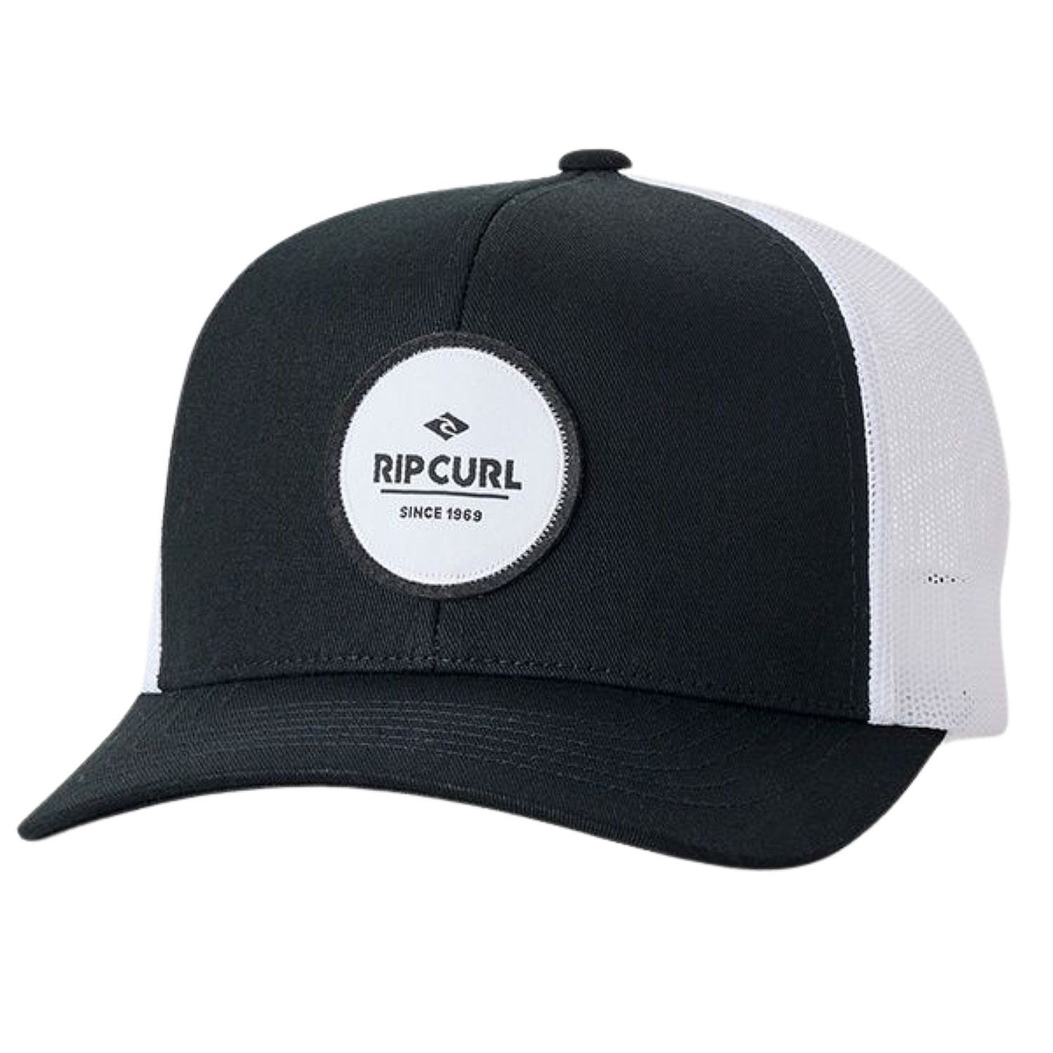 keps Rip Curl Routine Curve Trucker - Black/White - men´s