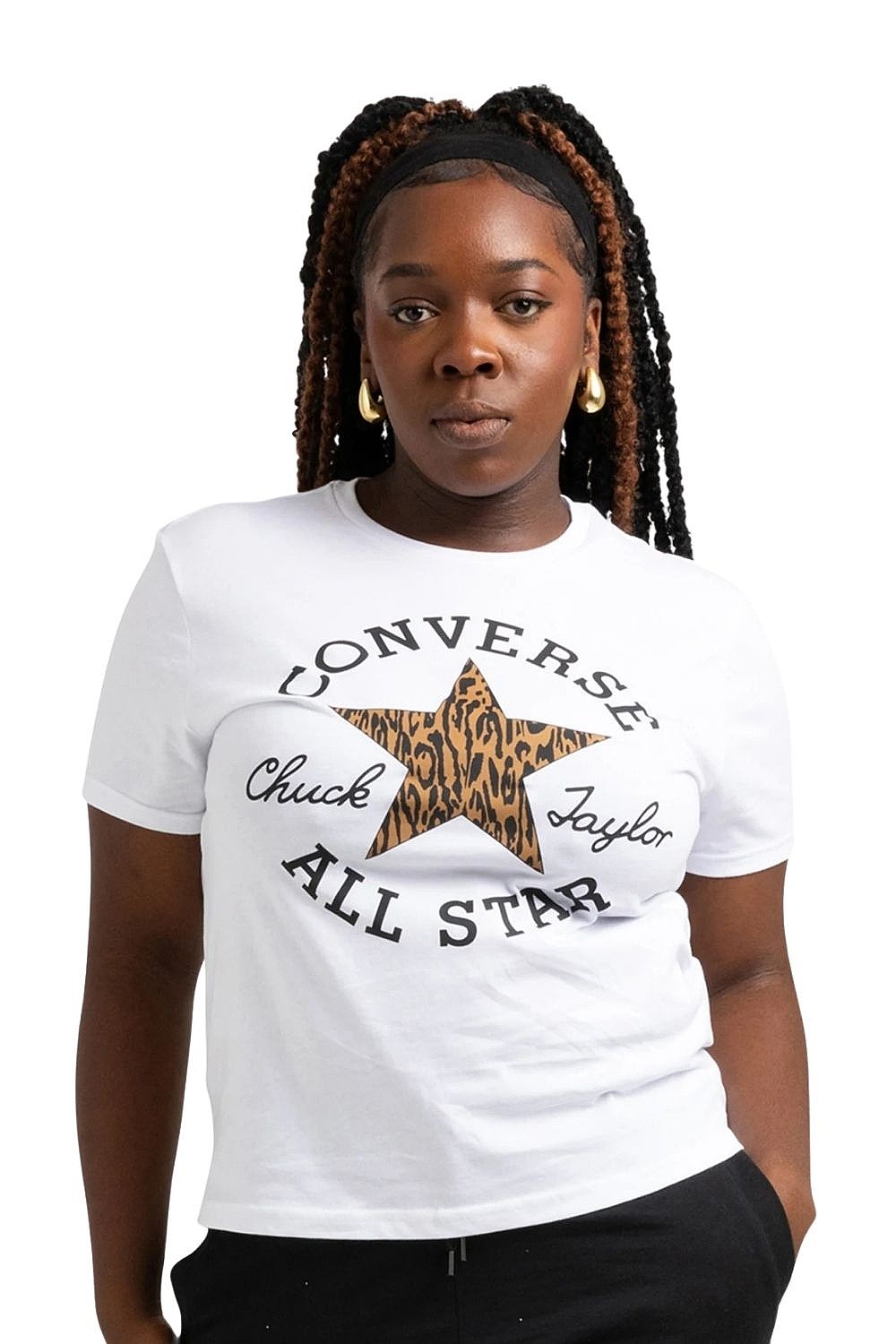 T-Shirt Converse Animal Print ST Fit/CVW6T063 - WHT/White - women´s