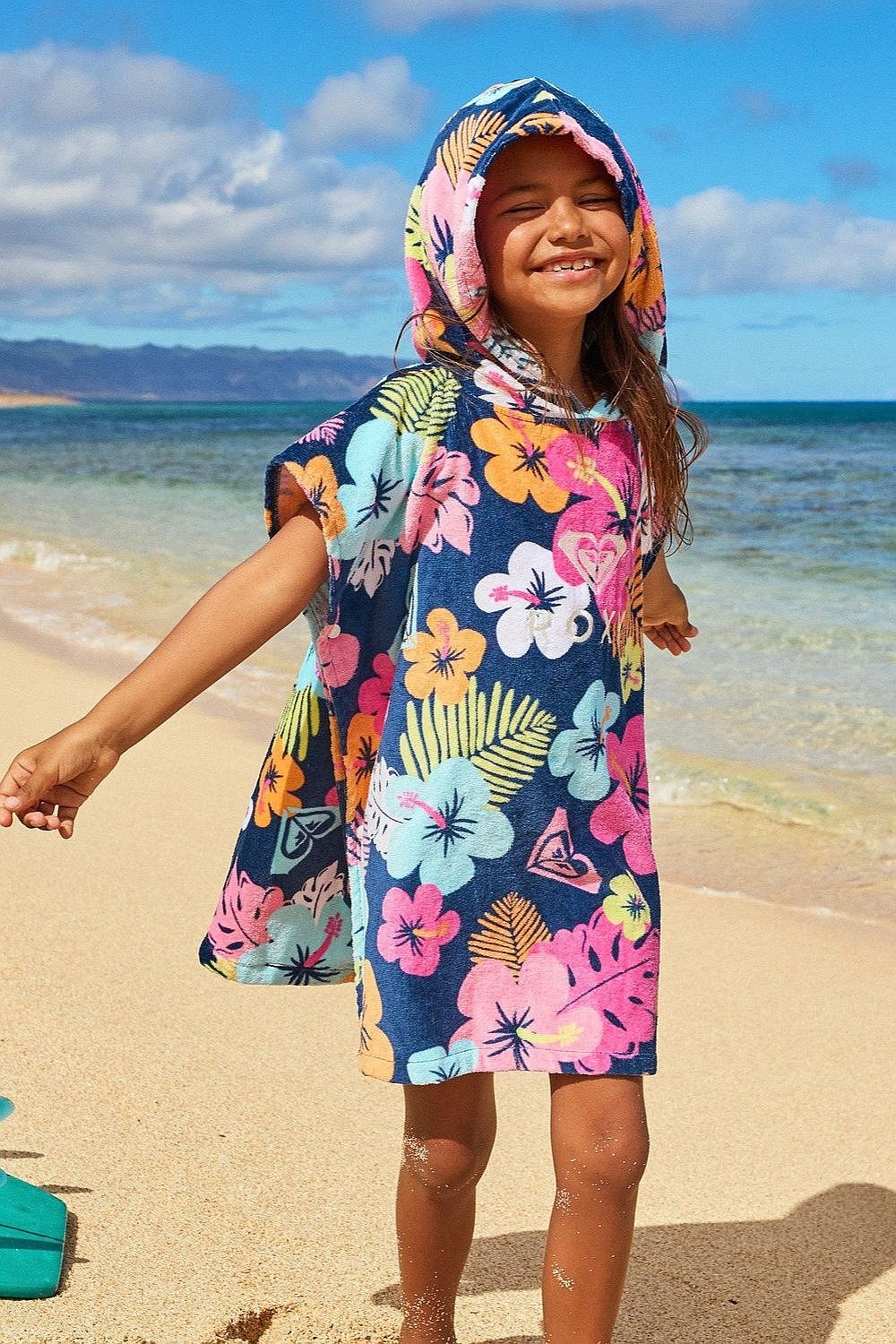 ręcznik kąpielowy Roxy TW Stay Magical Printed - BSP6/Mood Indigo Morning Flowers Tw - girl´s