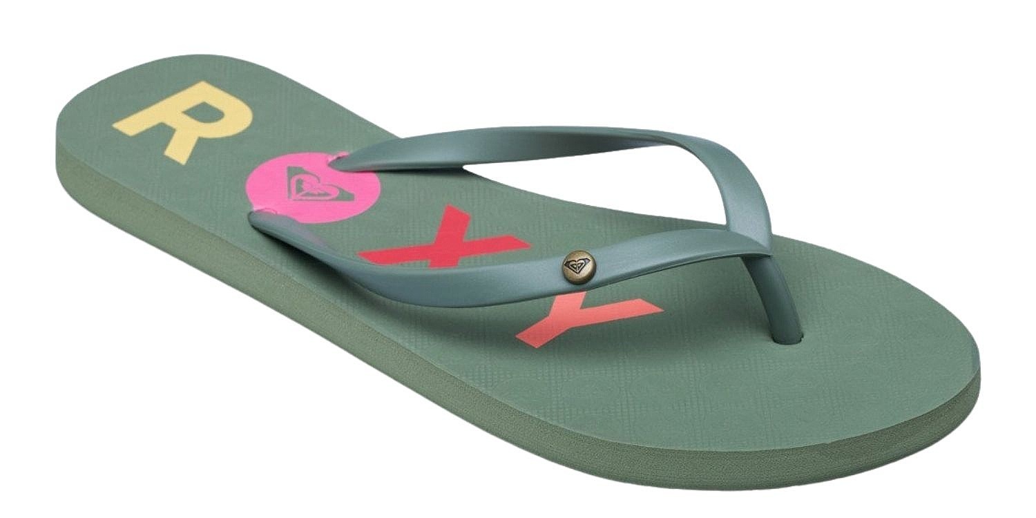 șlapi Roxy Sandy III - OGN/Oil Green - women´s