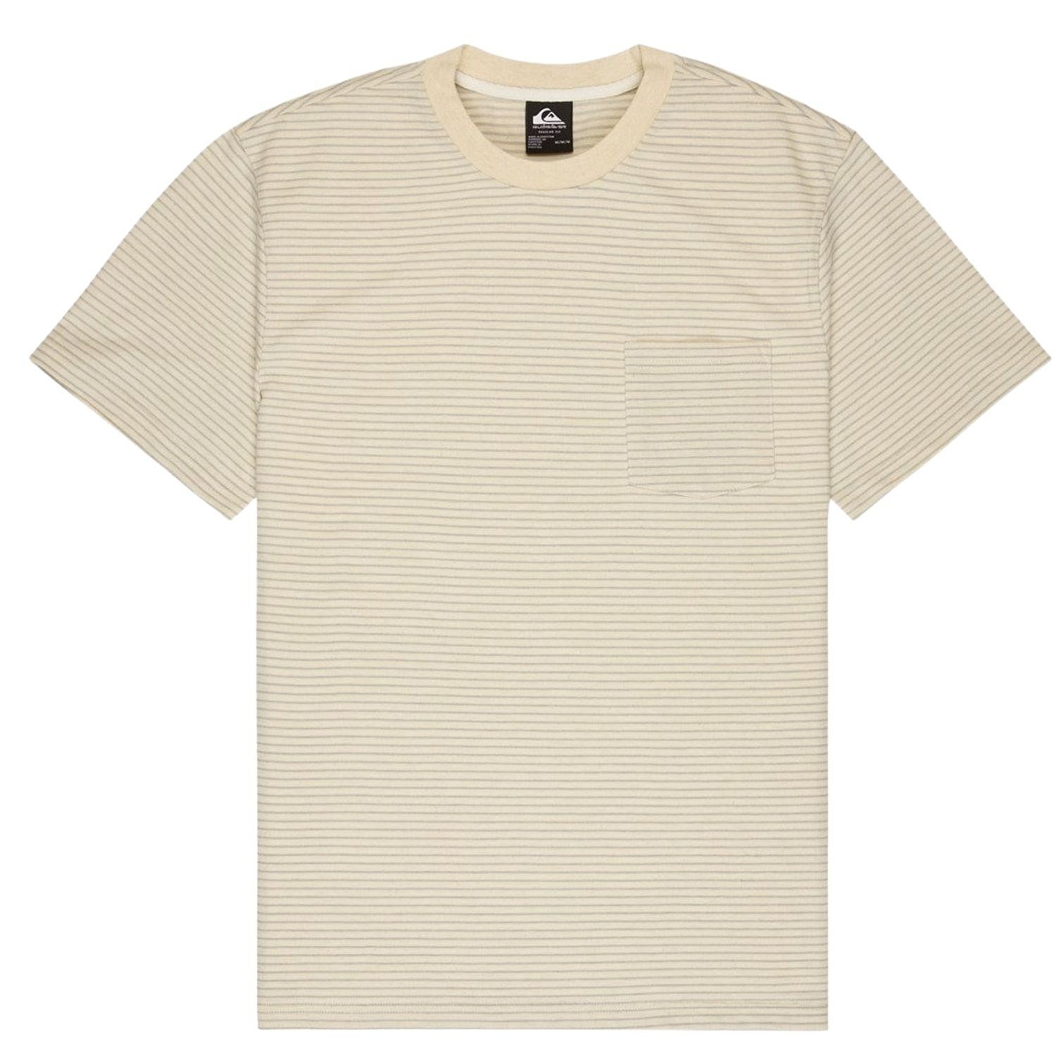 tričko Quiksilver Lopaz Striped Pocket - WBK3/Snow White Lopaz Stripes - men´s