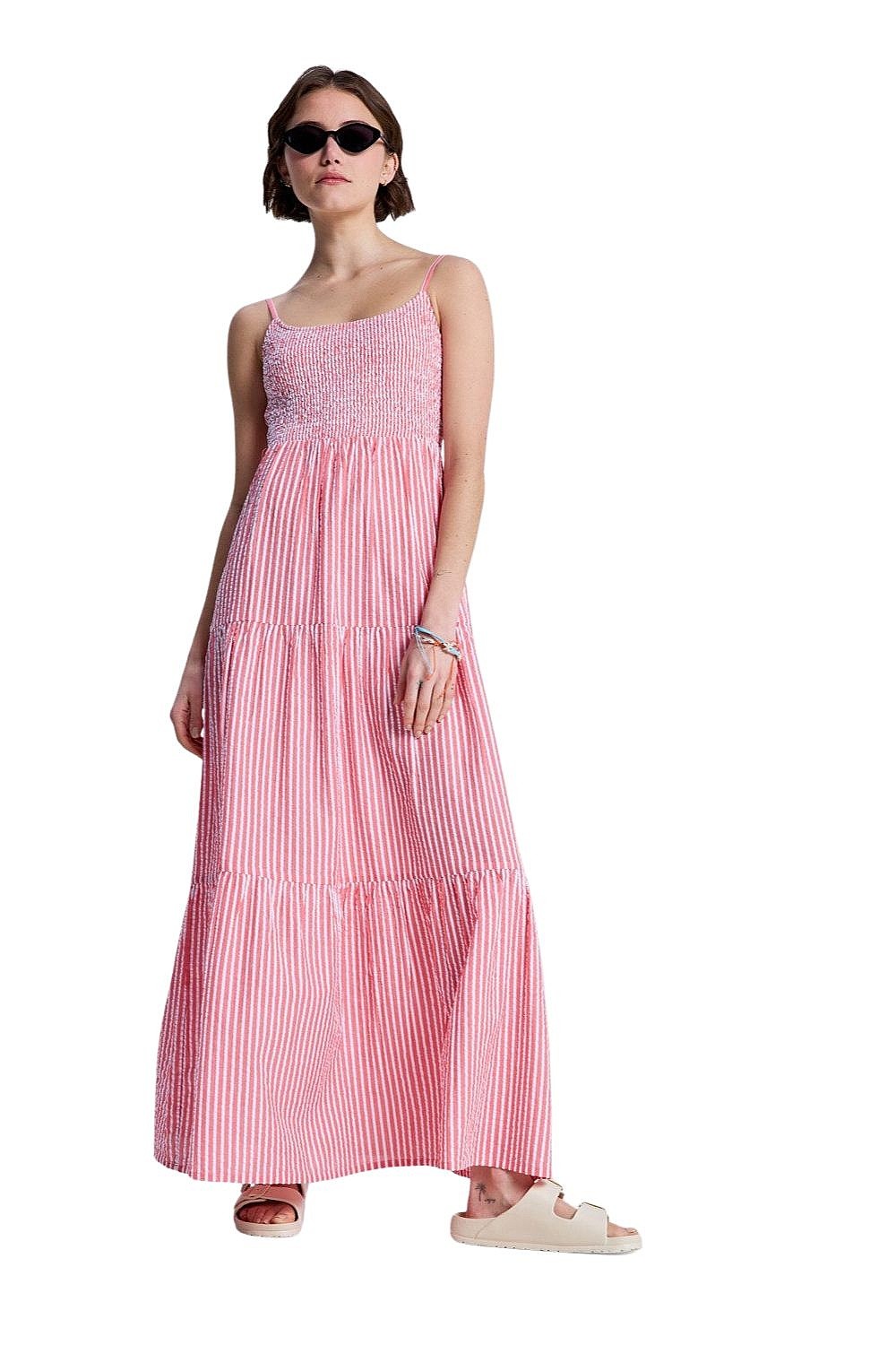 Kleid Roxy Tropical Glow Maxi Stripe - RMZ1/Hibiscus Sunrise Stripe - women´s