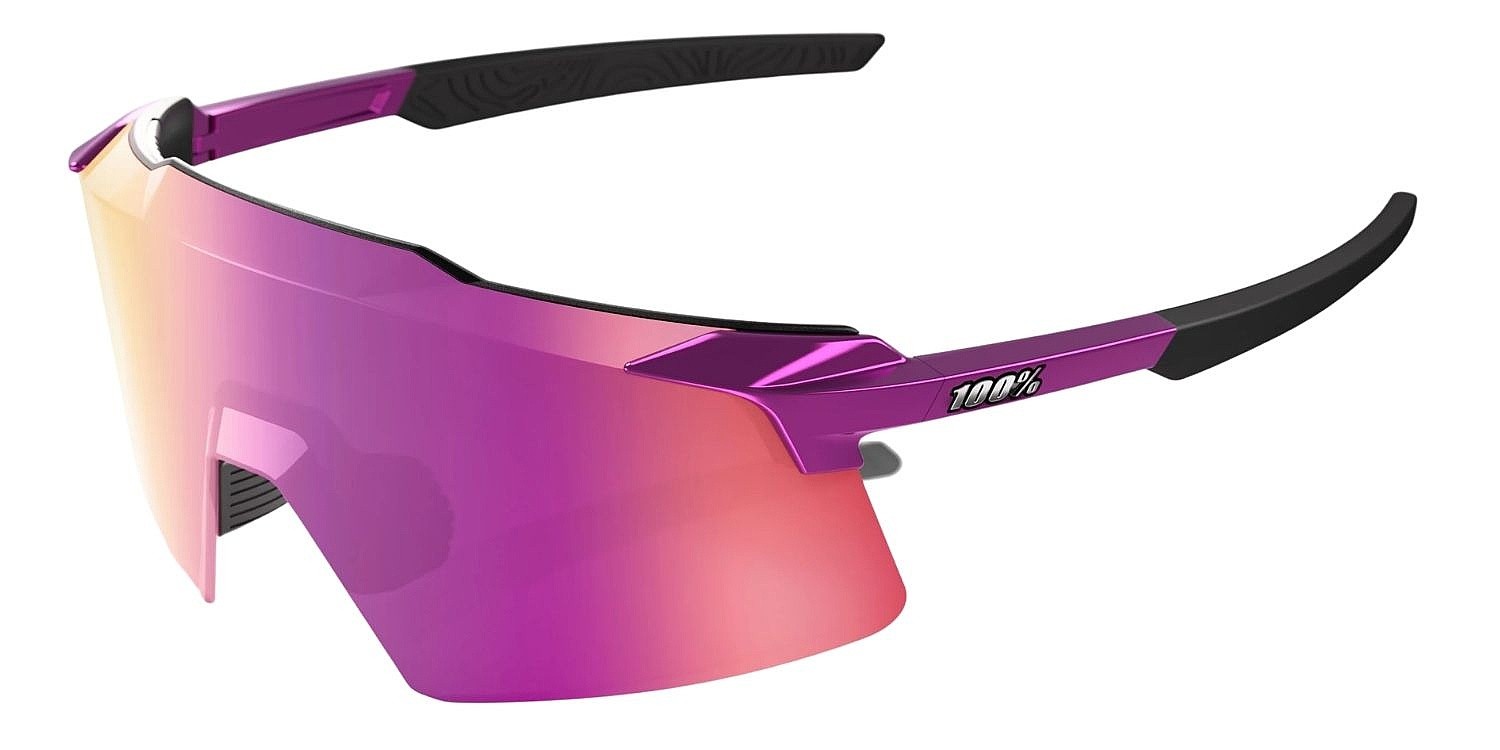Brille 100% Aerocraft - Gloss Purple Chrome - Purple Multilayer Mirror
