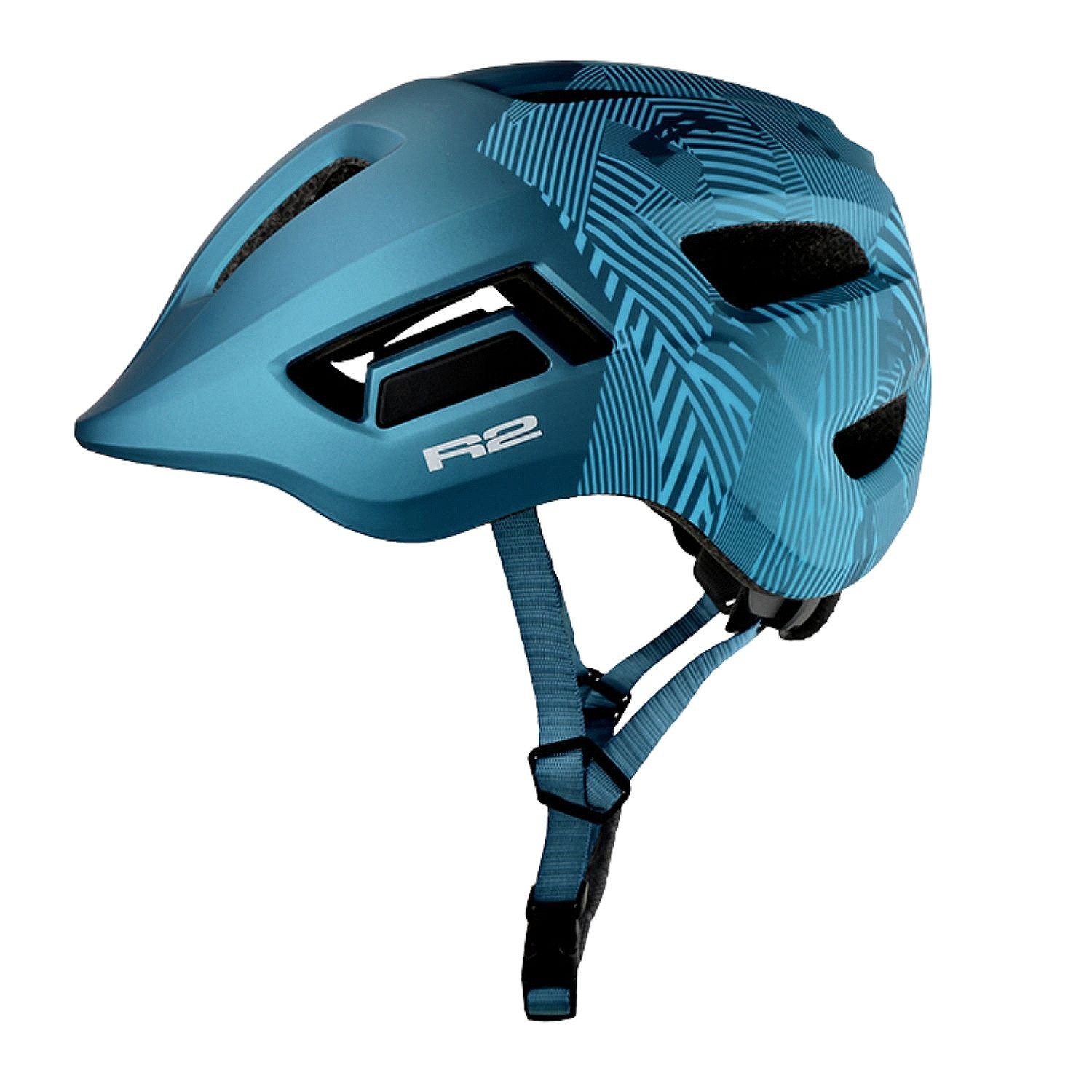 шлем R2 Pulse - ATH40C/Petrol Blue Metallic/Light Blue/Matt - unisex junior